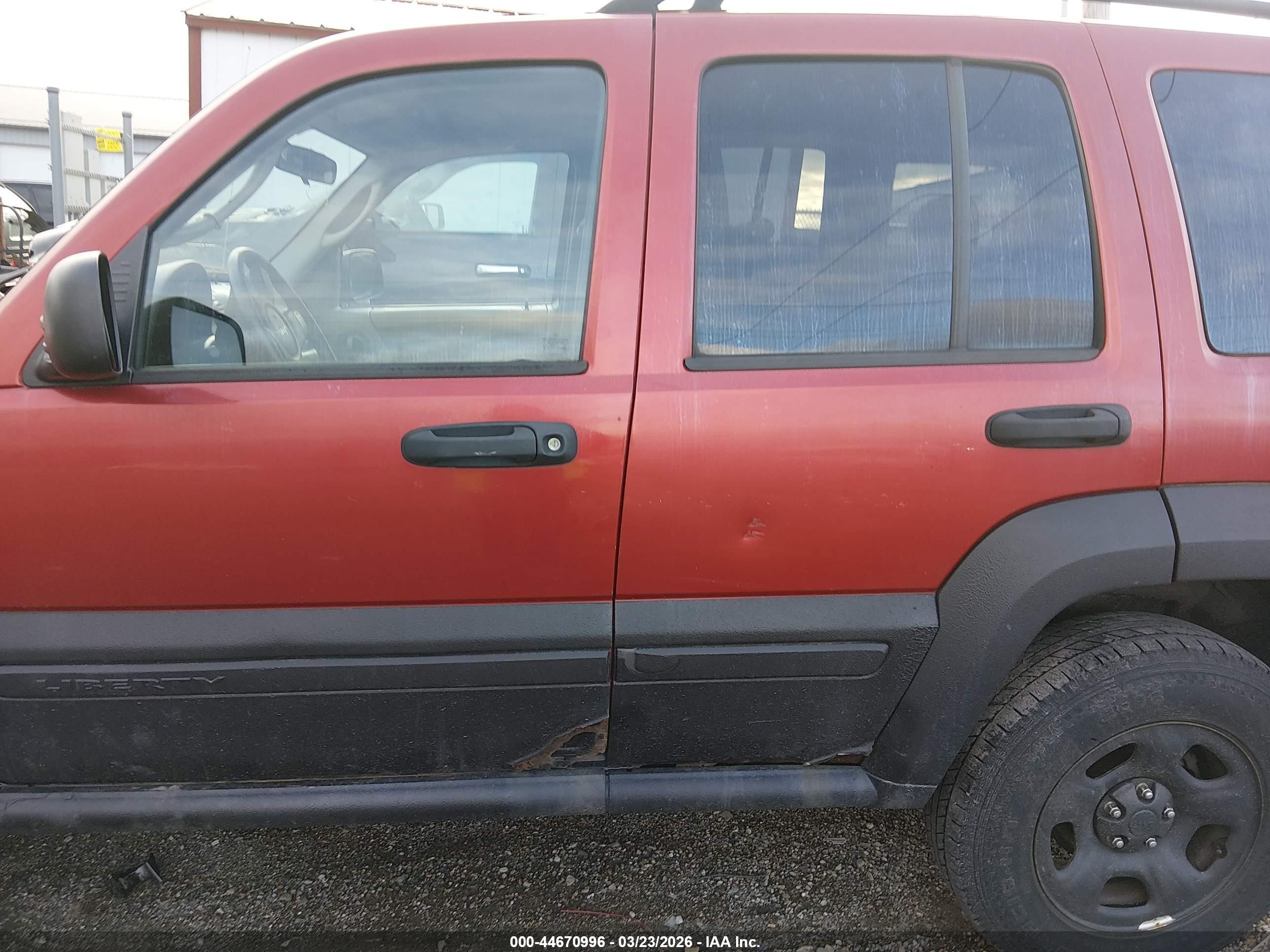 2007 Jeep Liberty Sport Красный vin: 1J4GL48KX7W699657