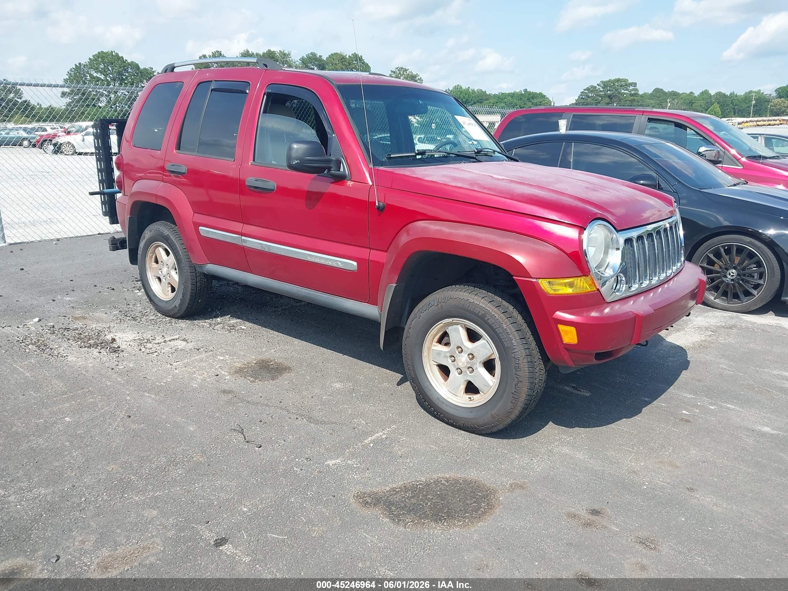 2006 Jeep Liberty Limited Edition Red vin: 1J4GL58566W101613