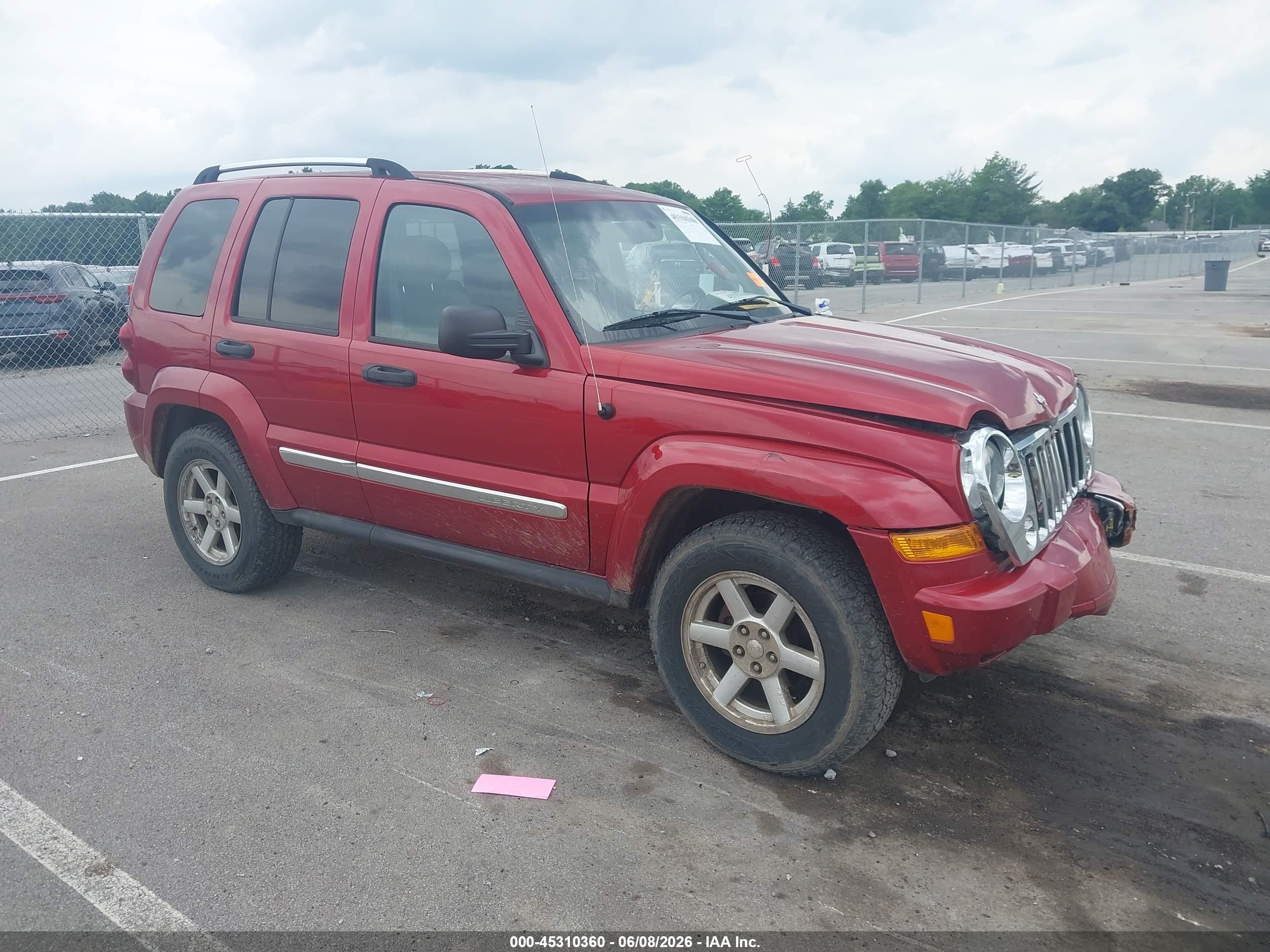 2006 Jeep Liberty Limited Edition Red vin: 1J4GL58K16W183482