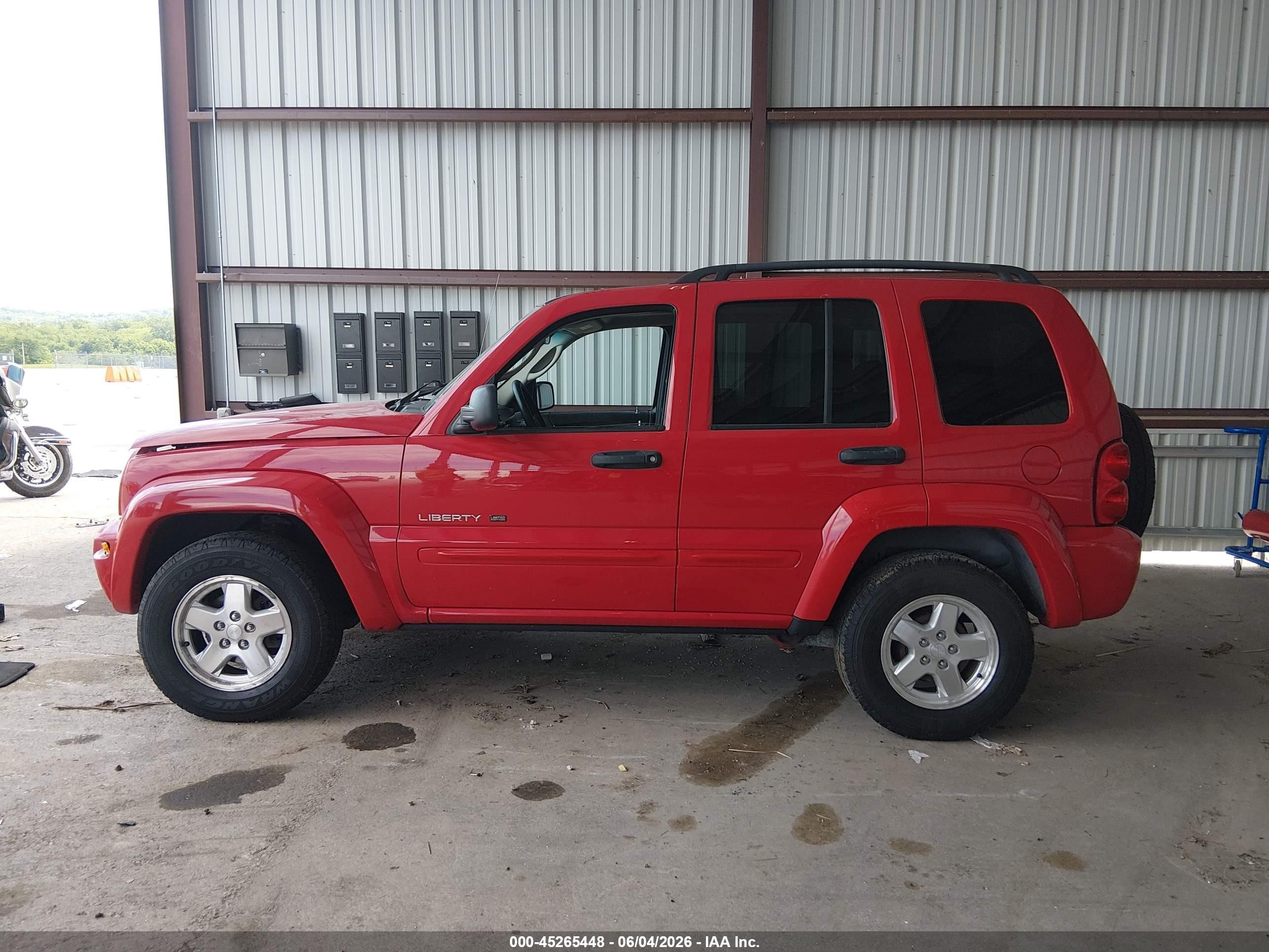 2002 Jeep Liberty Limited Edition Red vin: 1J4GL58K22W304126