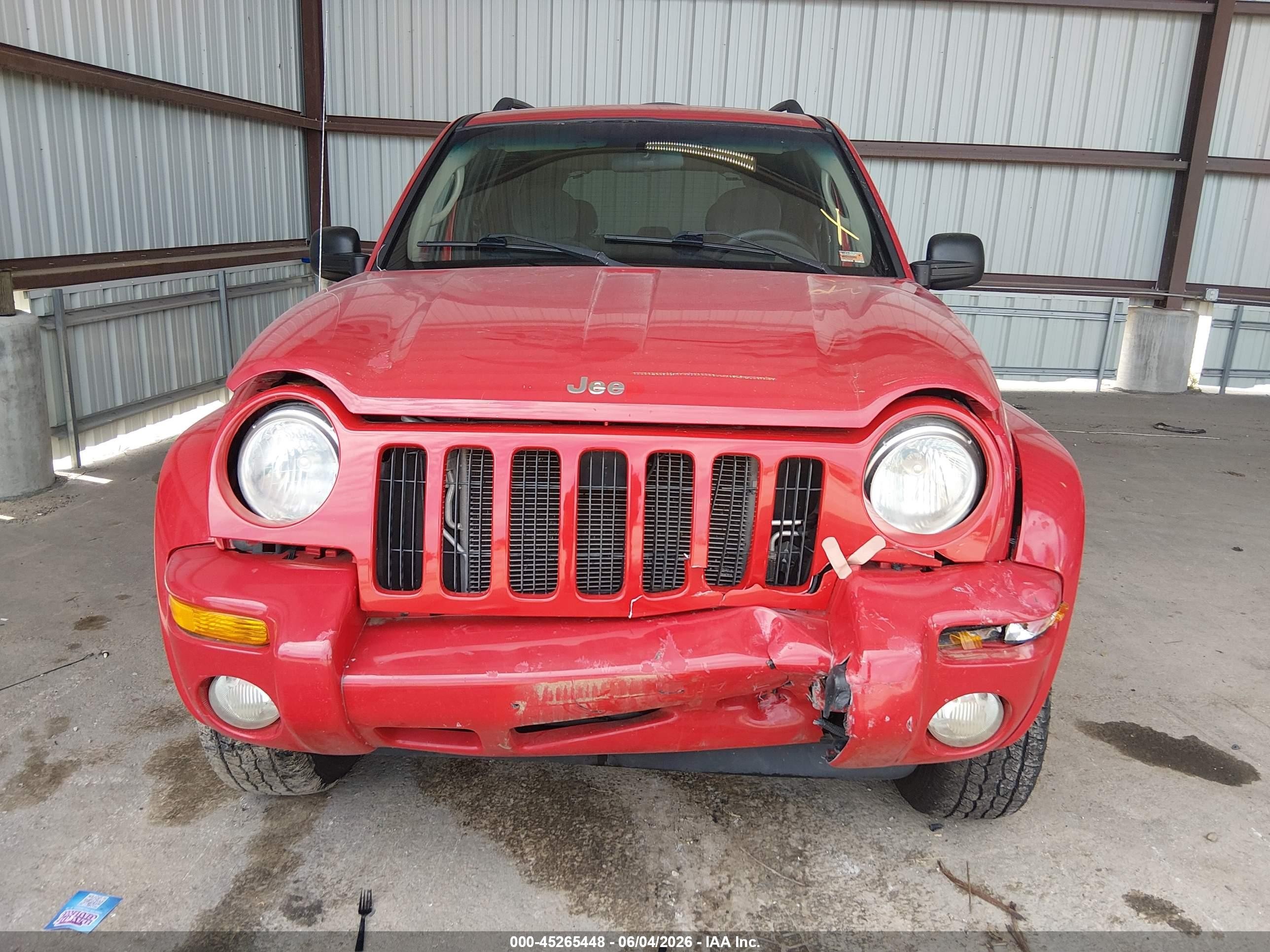 2002 Jeep Liberty Limited Edition Red vin: 1J4GL58K22W304126