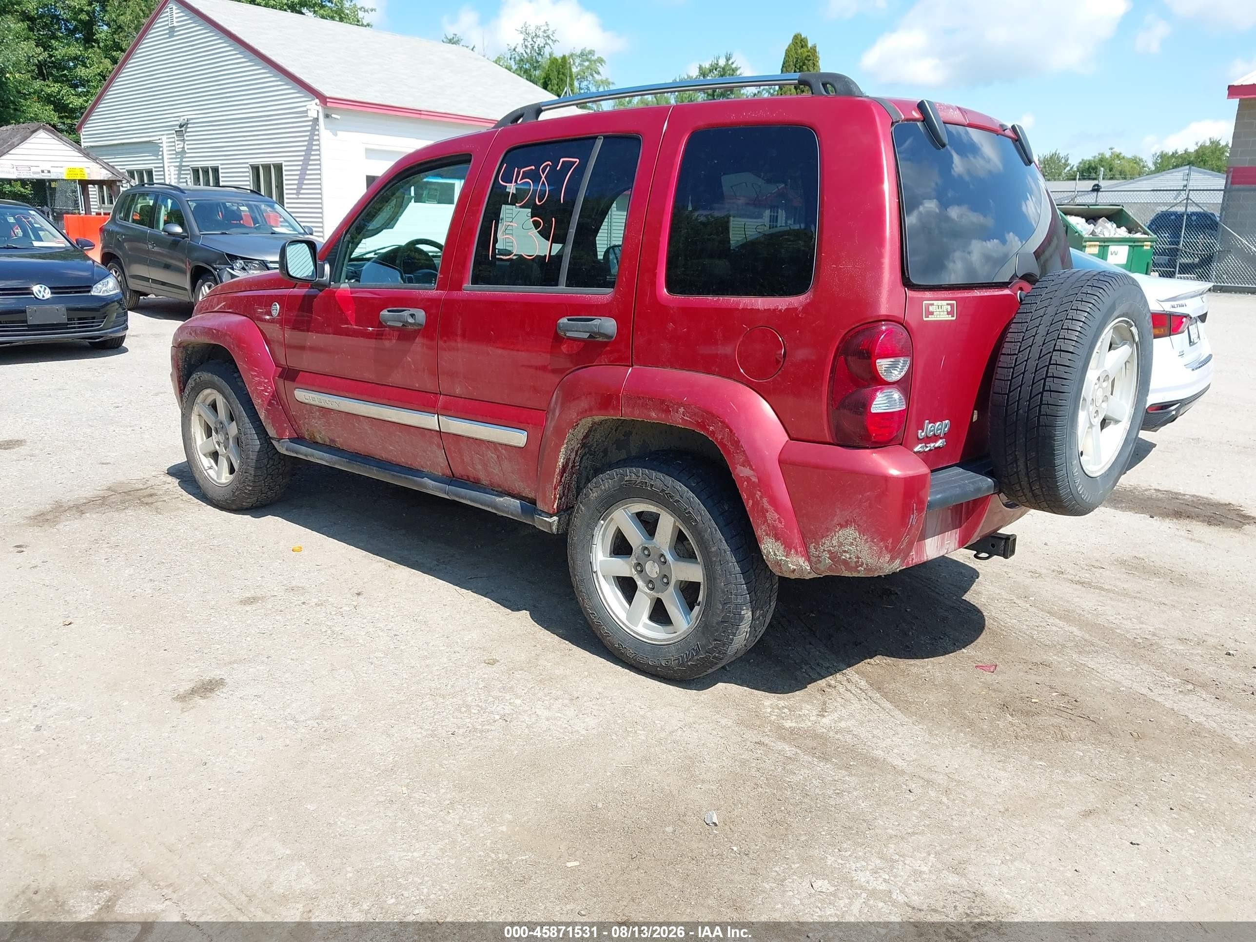 2007 Jeep Liberty Limited Edition Maroon vin: 1J4GL58K27W536135