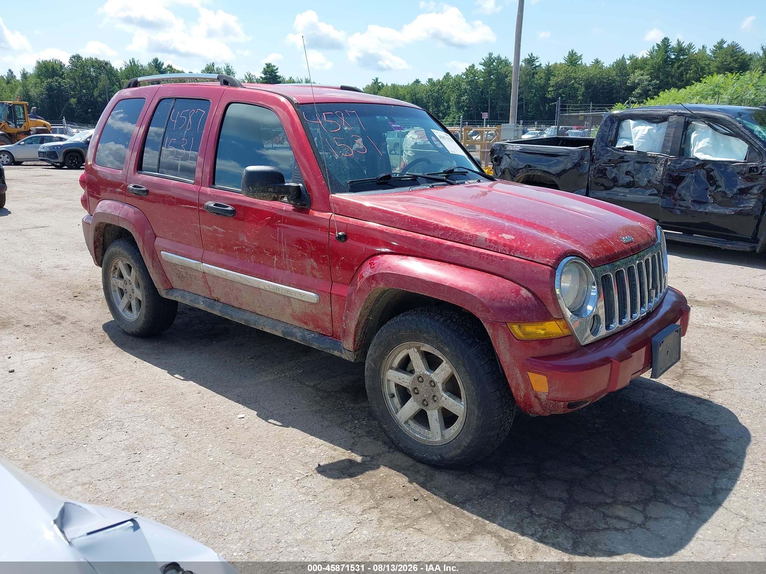 2007 Jeep Liberty Limited Edition Maroon vin: 1J4GL58K27W536135