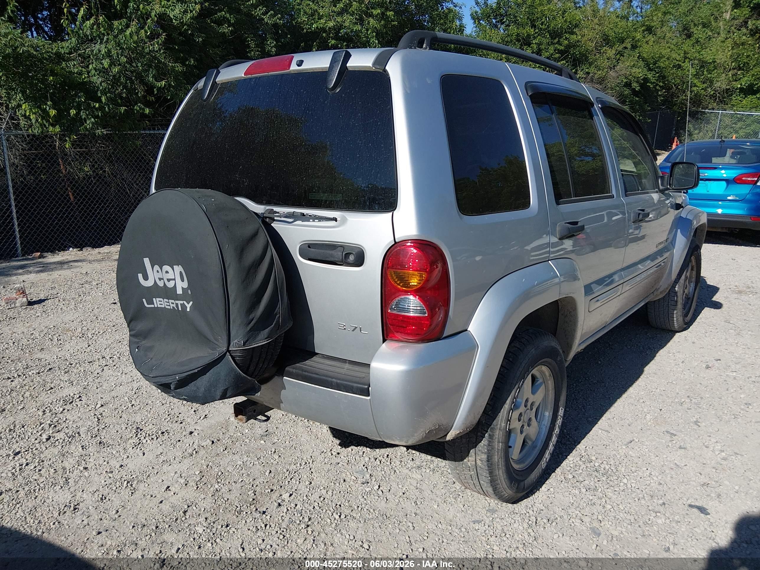2002 Jeep Liberty Limited Edition Серебряный vin: 1J4GL58K32W347034