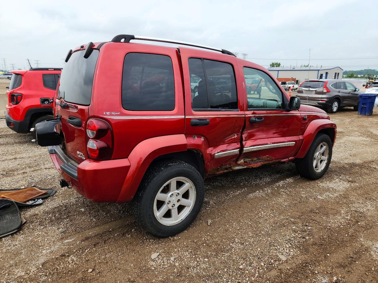 2007 Jeep Liberty Limited Red vin: 1J4GL58K37W646191