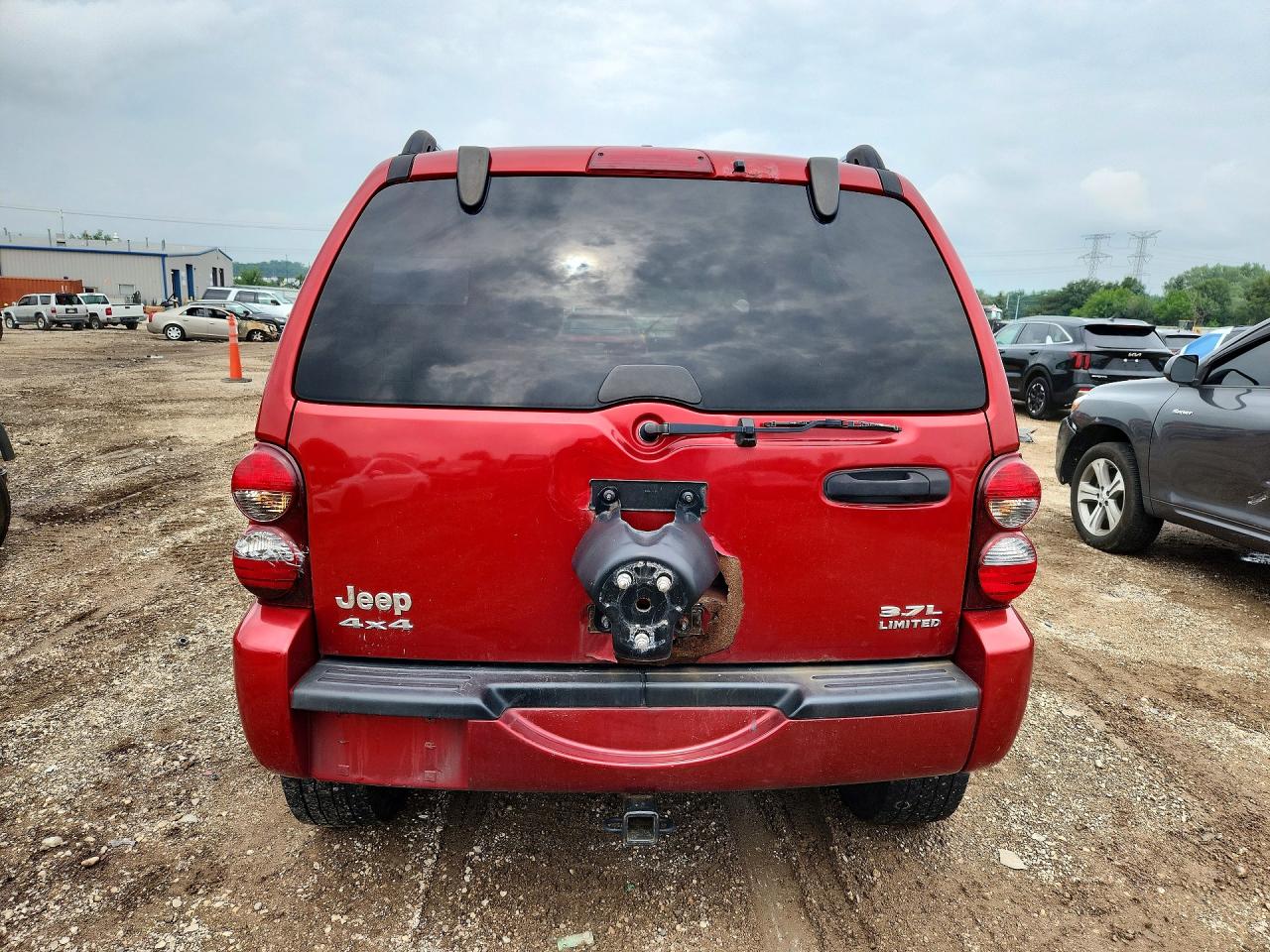 2007 Jeep Liberty Limited Red vin: 1J4GL58K37W646191