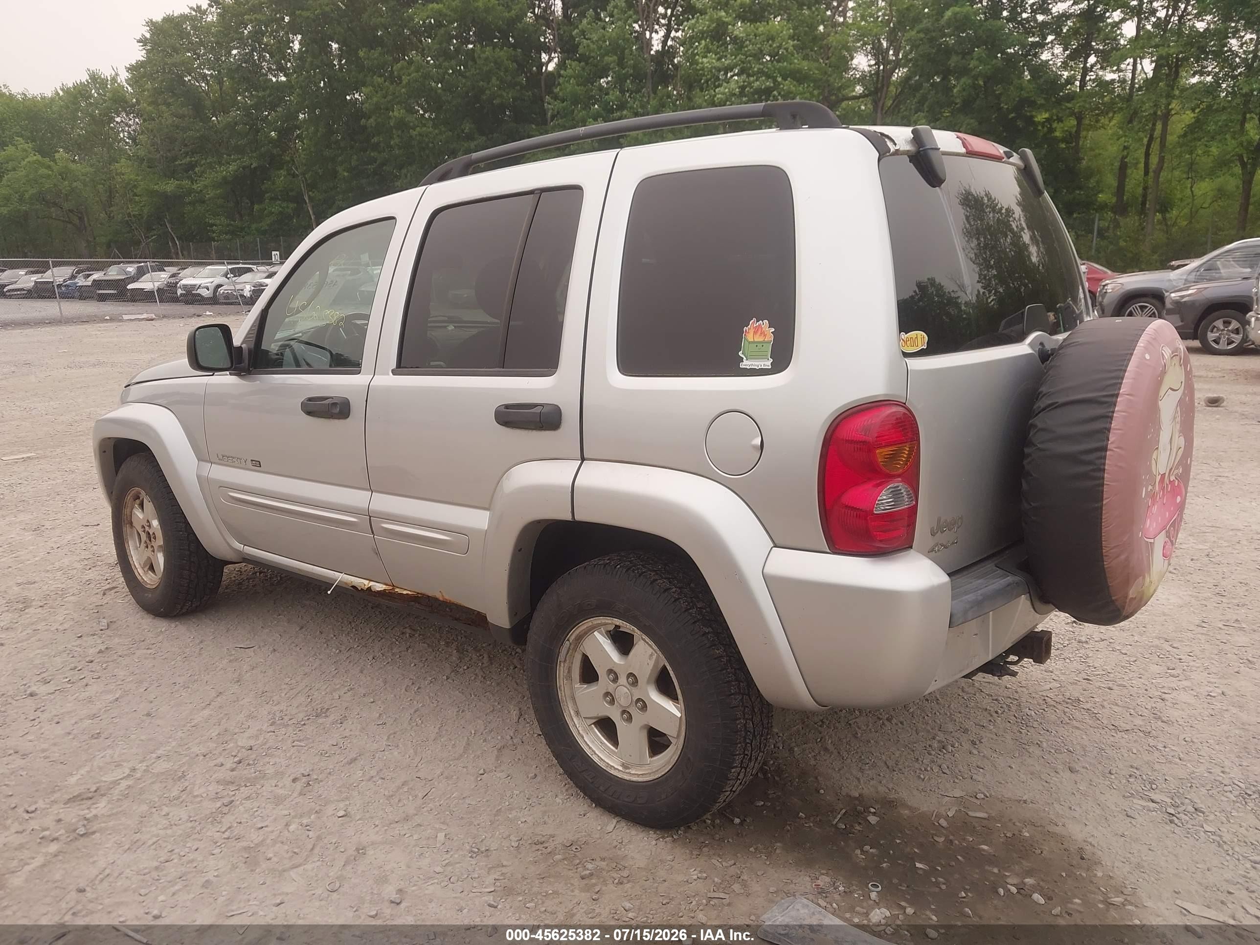 2003 Jeep Liberty Limited Edition Silver vin: 1J4GL58K43W670882