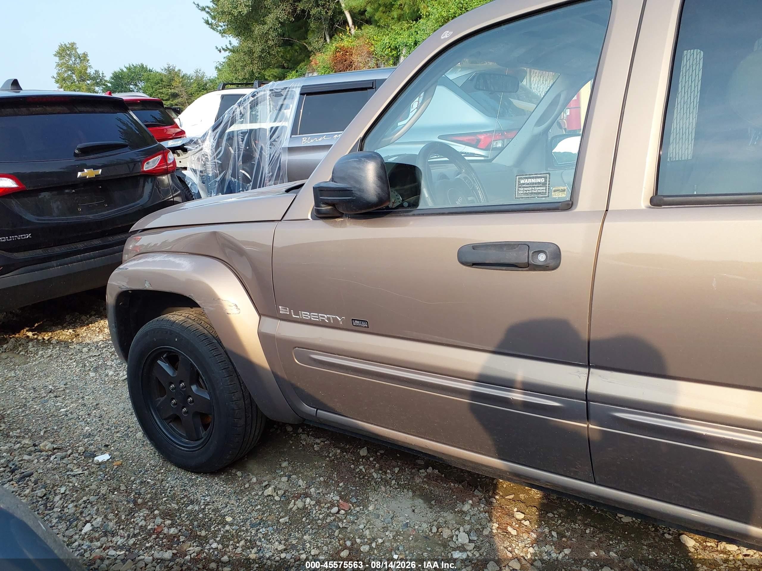 2002 Jeep Liberty Limited Edition Beige vin: 1J4GL58K52W236016