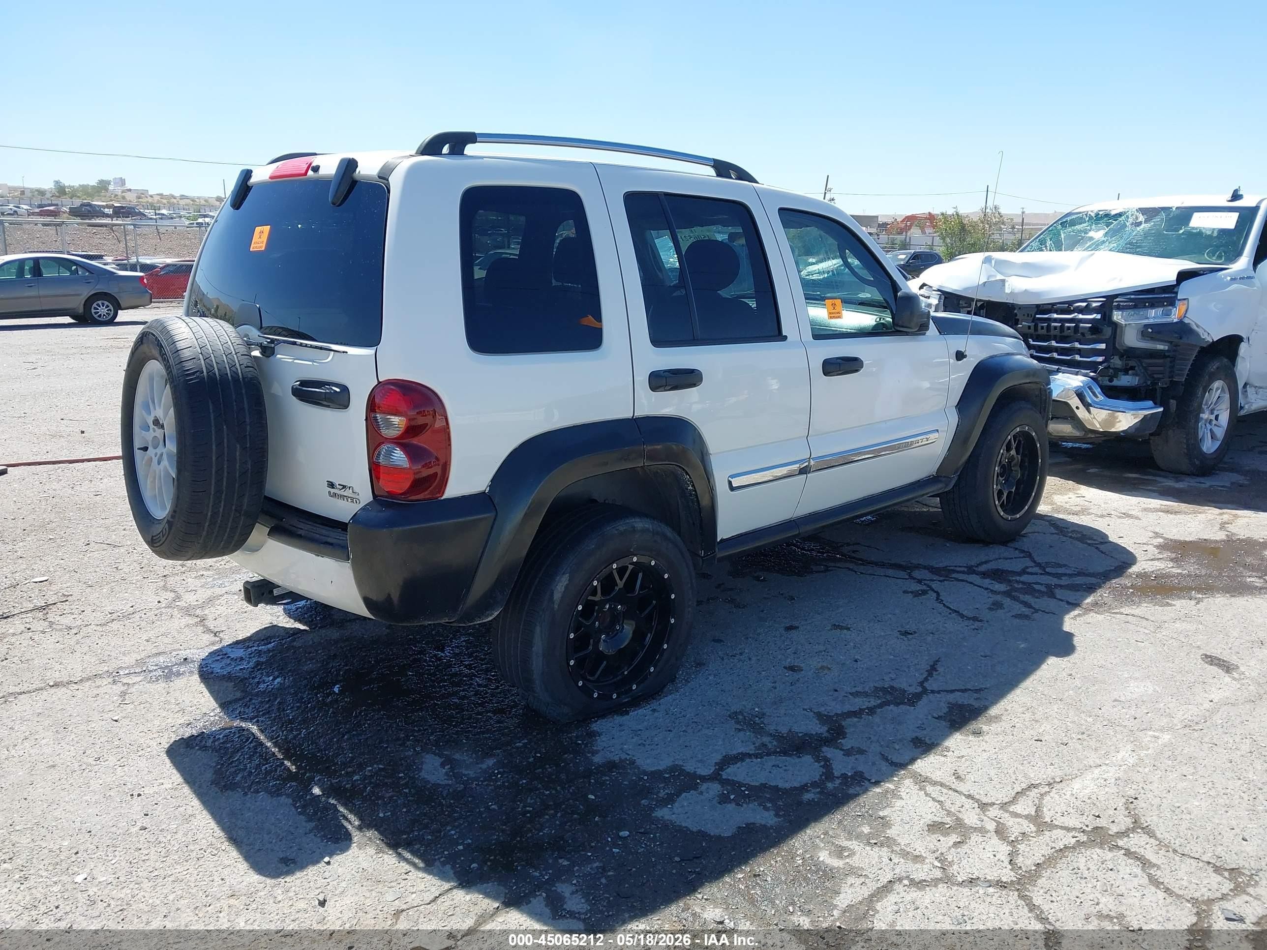 2006 Jeep Liberty Limited Edition White vin: 1J4GL58K76W231194