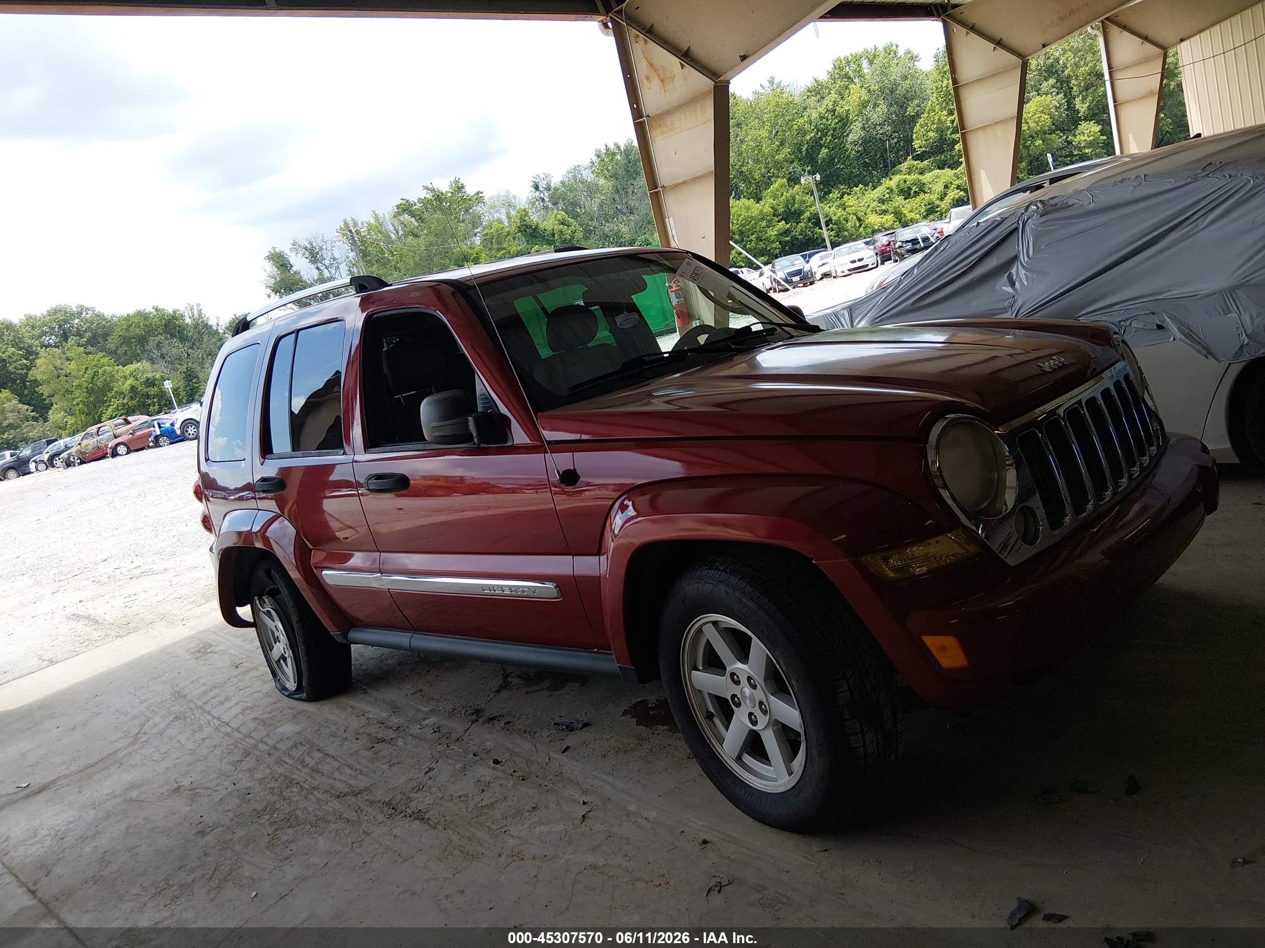 2007 Jeep Liberty Limited Edition Red vin: 1J4GL58K77W510906