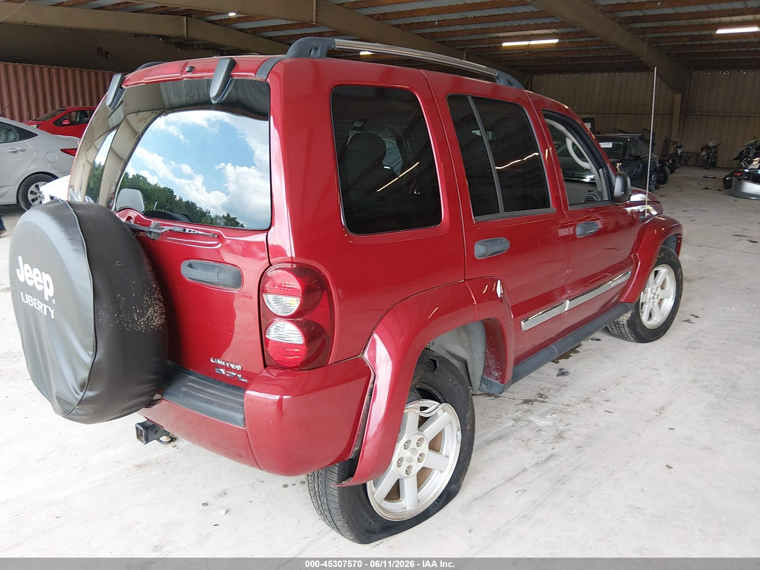 2007 Jeep Liberty Limited Edition Red vin: 1J4GL58K77W510906