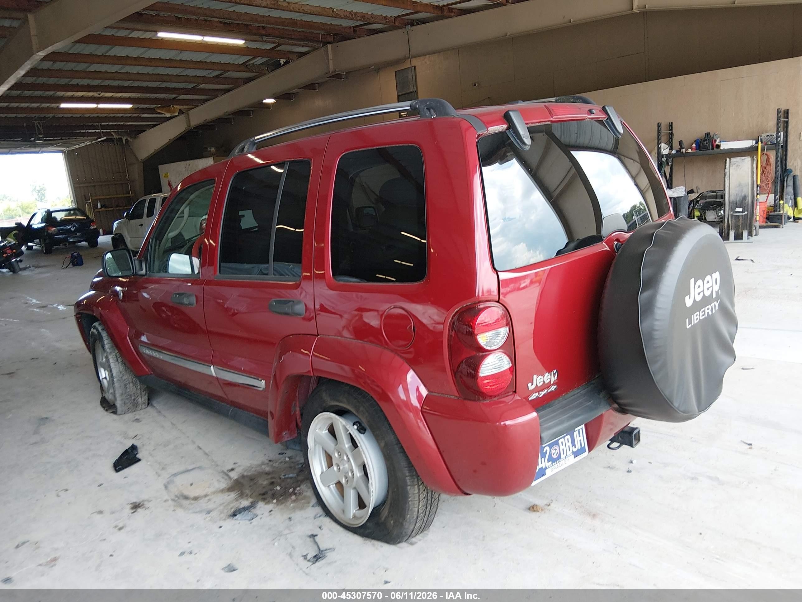 2007 Jeep Liberty Limited Edition Red vin: 1J4GL58K77W510906