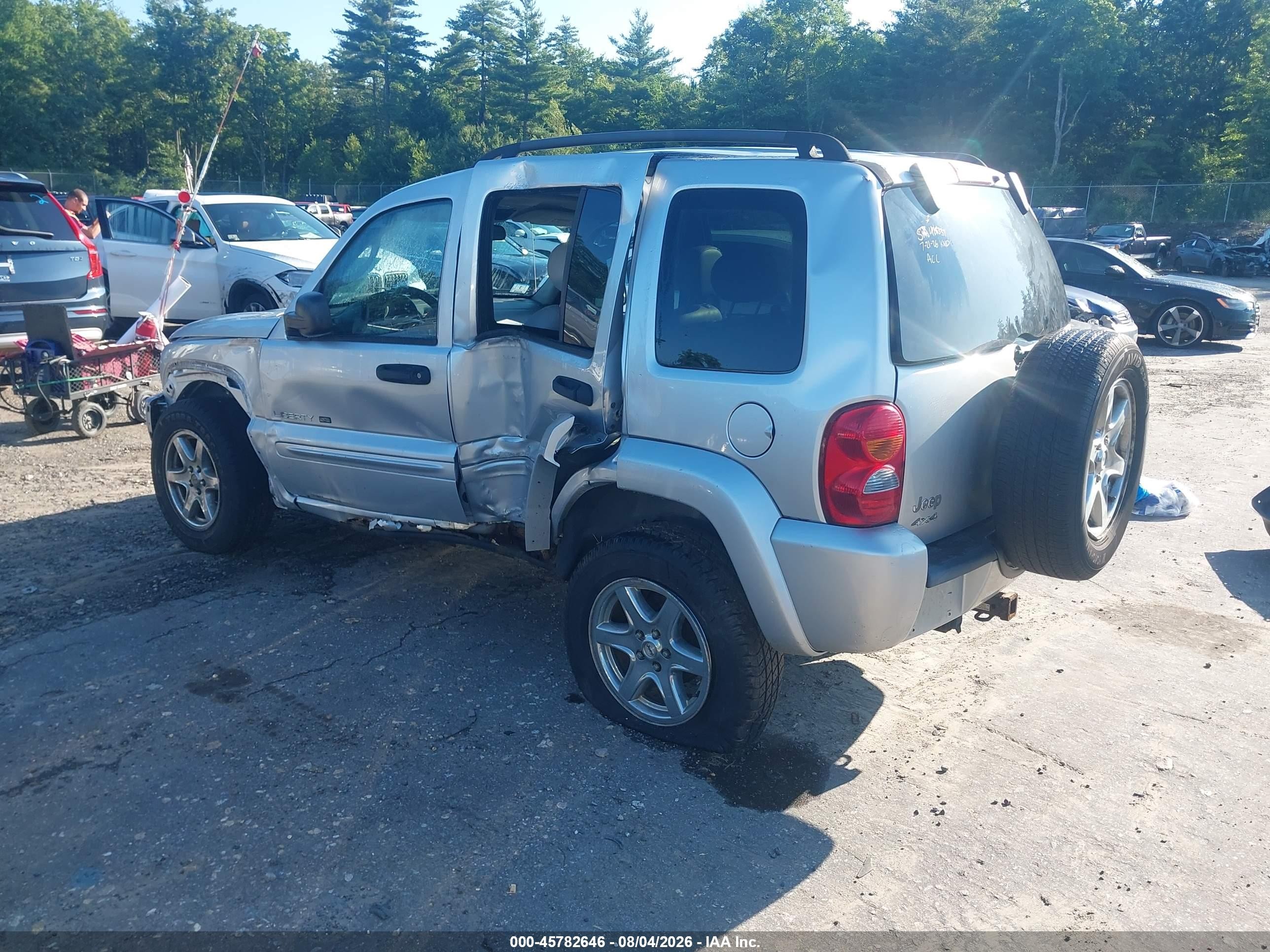 2003 Jeep Liberty Limited Edition Silver vin: 1J4GL58KX3W665833