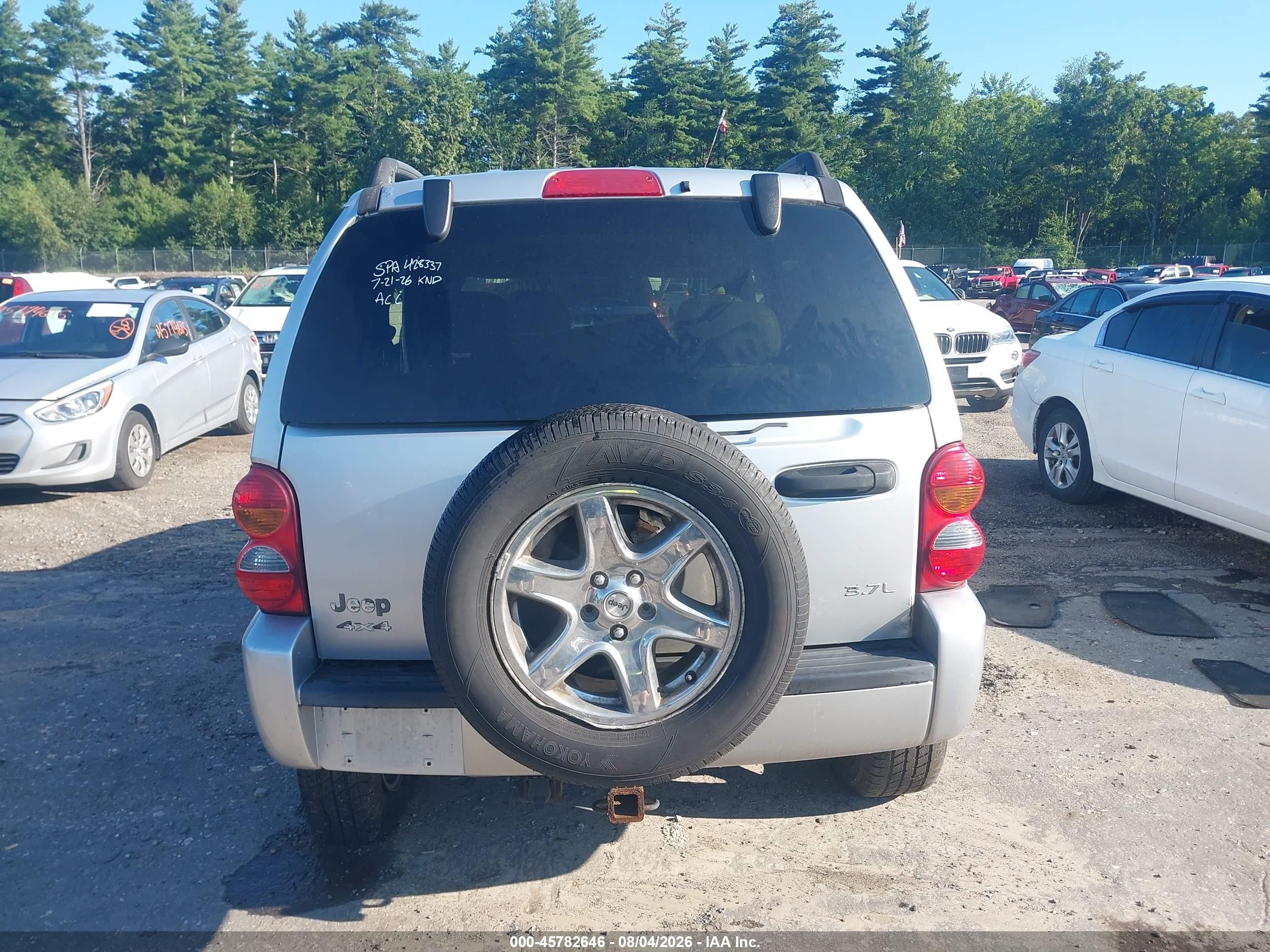 2003 Jeep Liberty Limited Edition Silver vin: 1J4GL58KX3W665833