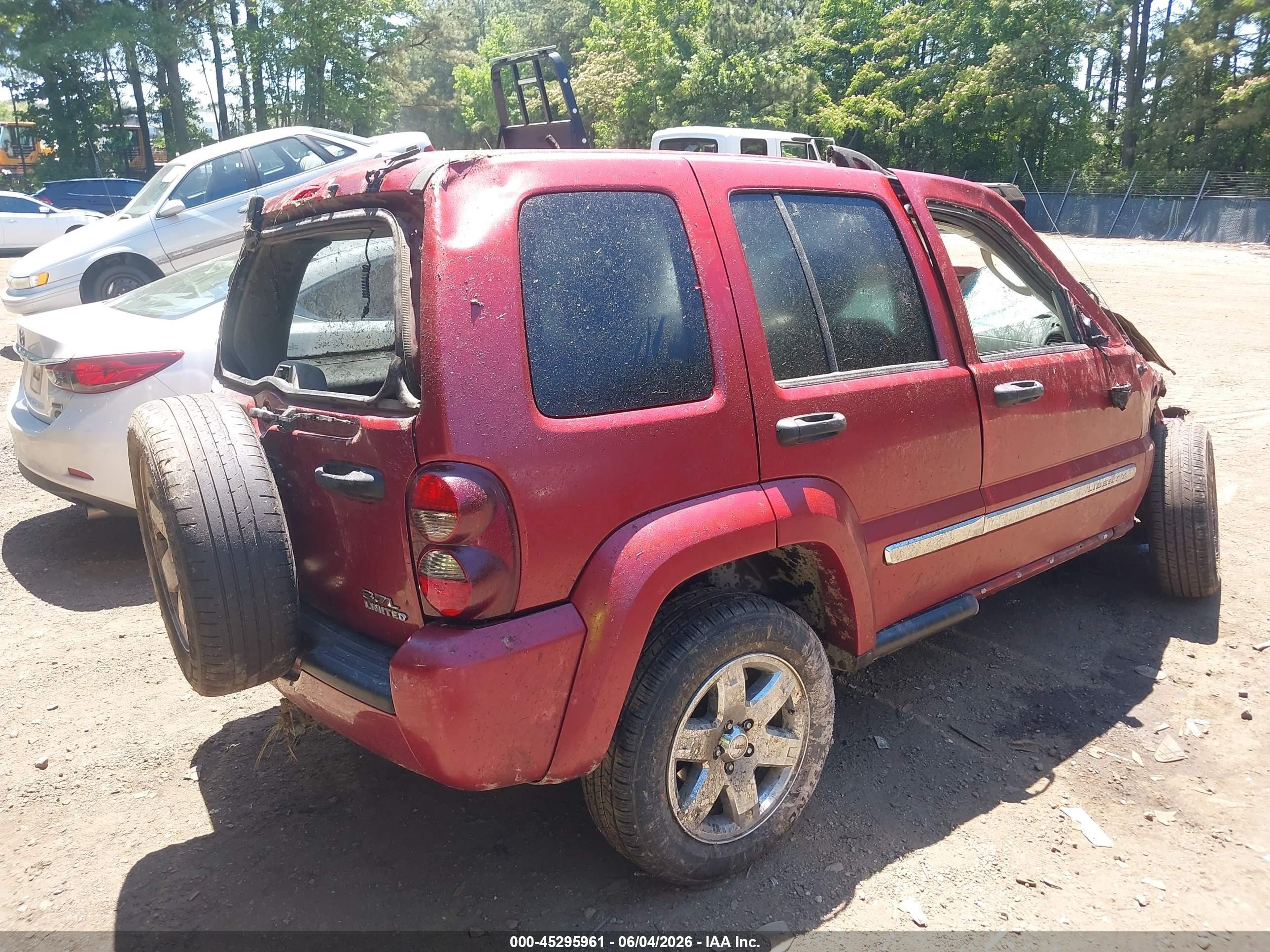 2007 Jeep Liberty Limited Edition Red vin: 1J4GL58KX7W722294