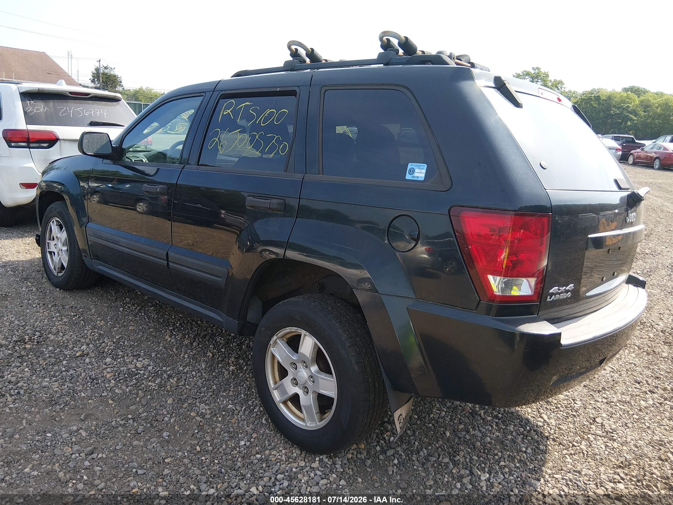 2006 Jeep Grand Cherokee Laredo Black vin: 1J4GR48K06C154906