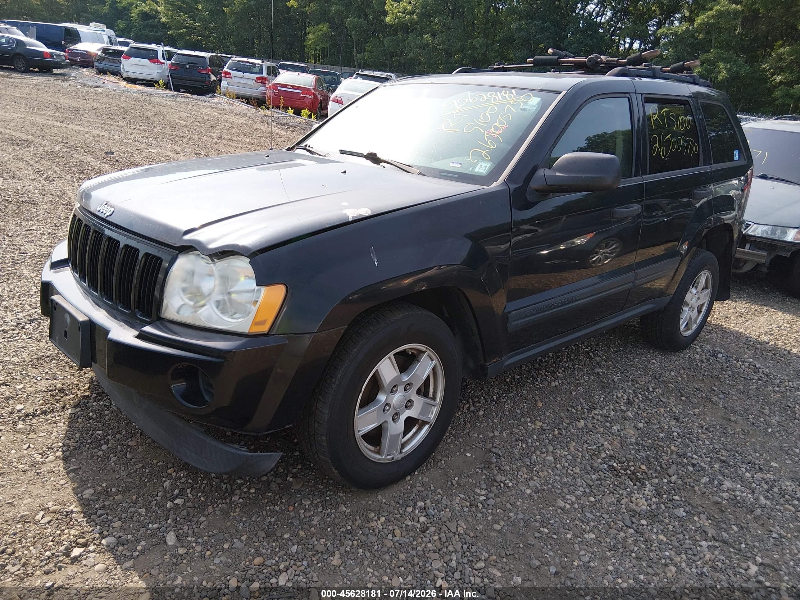 2006 Jeep Grand Cherokee Laredo Black vin: 1J4GR48K06C154906