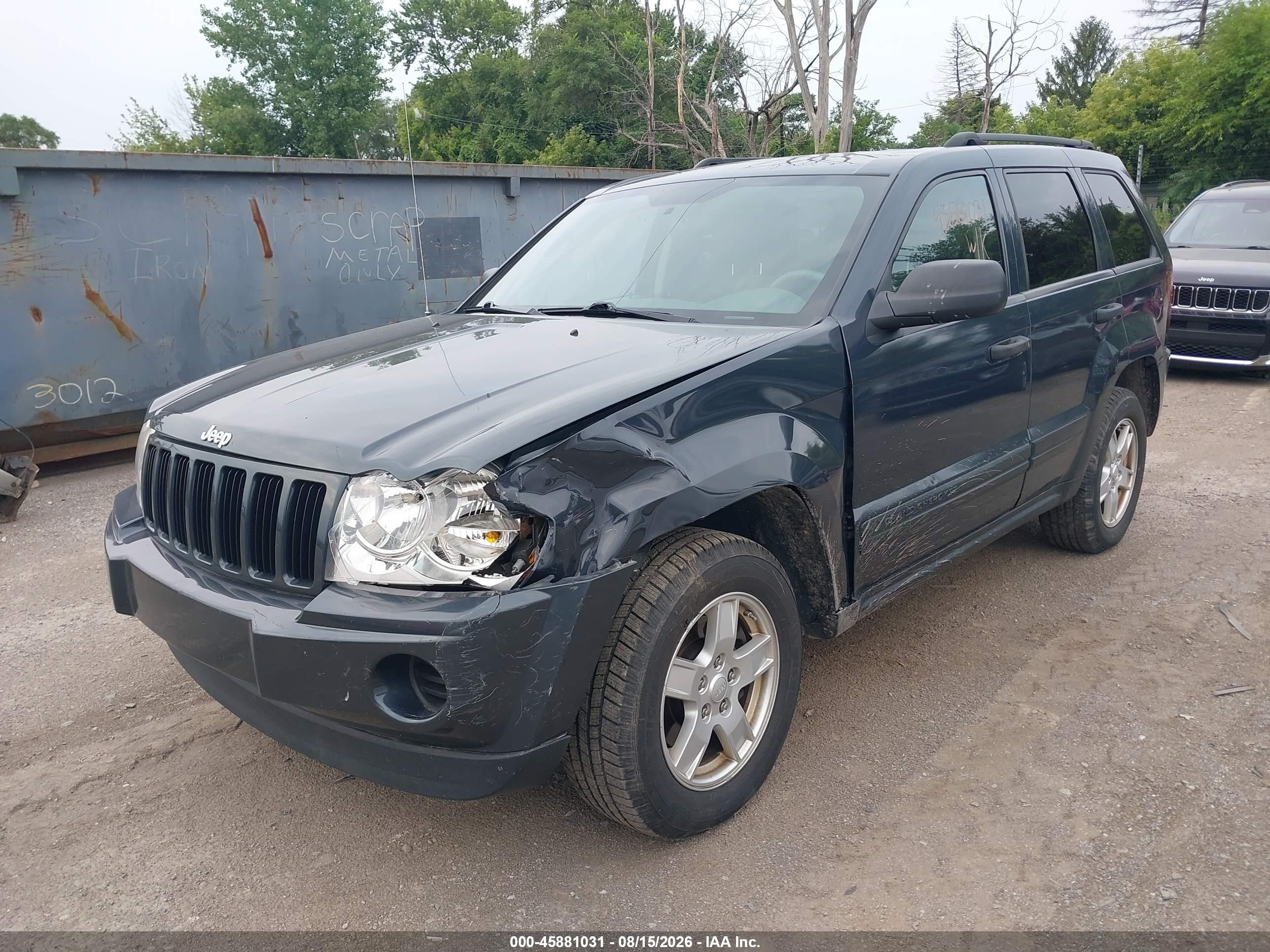 2006 Jeep Grand Cherokee Laredo Серый vin: 1J4GR48K36C325289