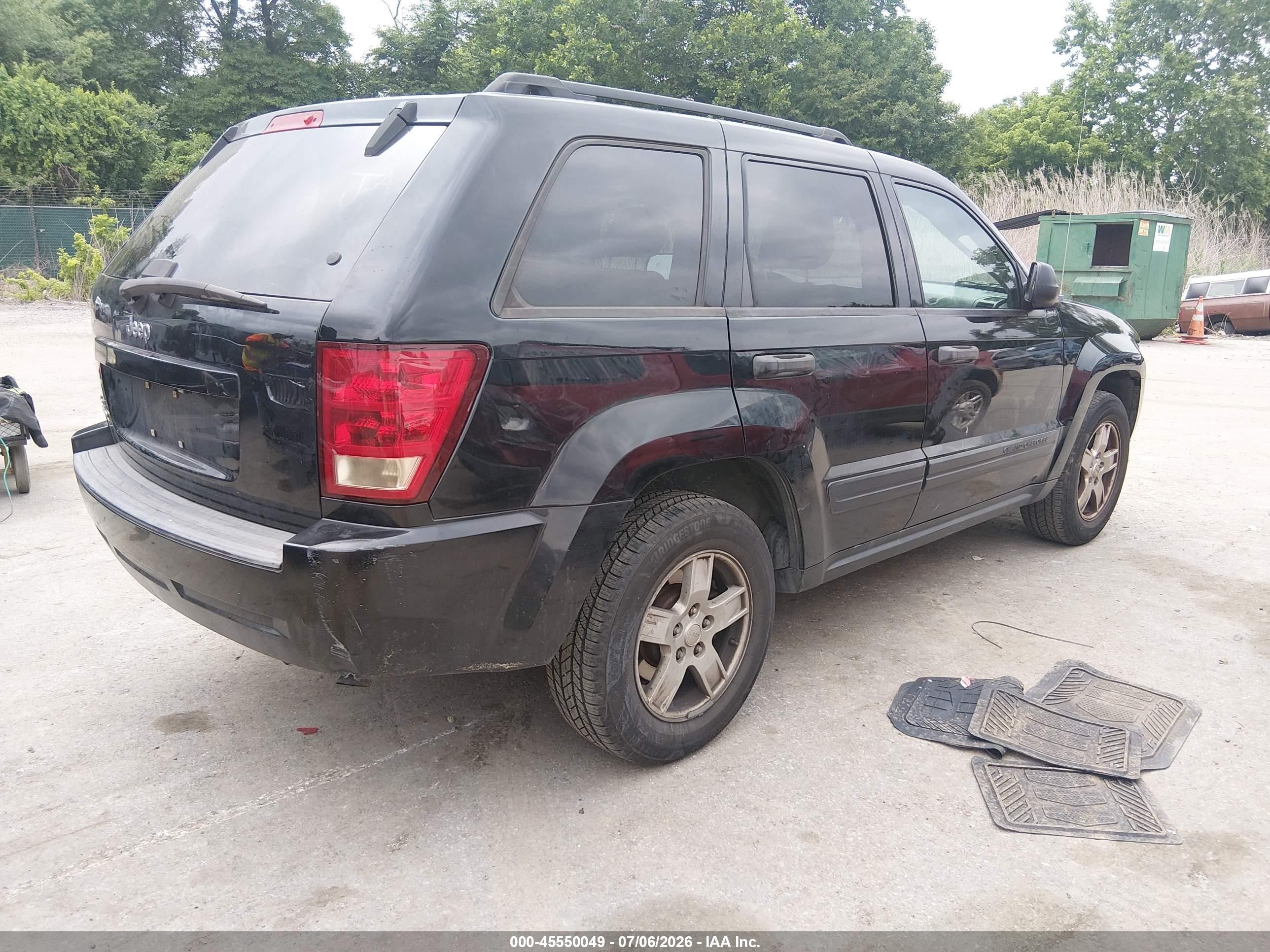 2006 Jeep Grand Cherokee Laredo Black vin: 1J4GR48K66C236428