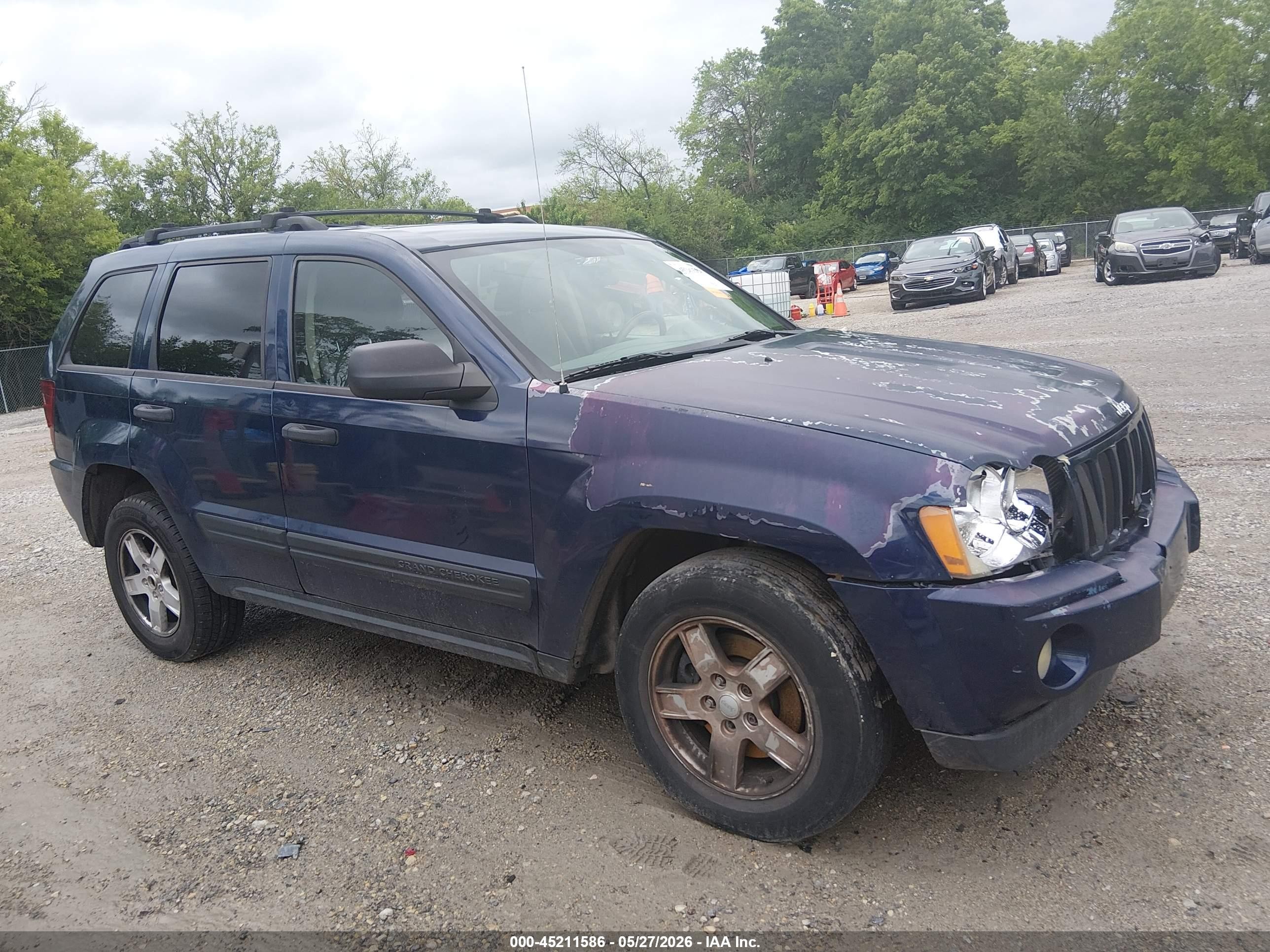2005 Jeep Grand Cherokee Laredo Blue vin: 1J4GR48K75C509004