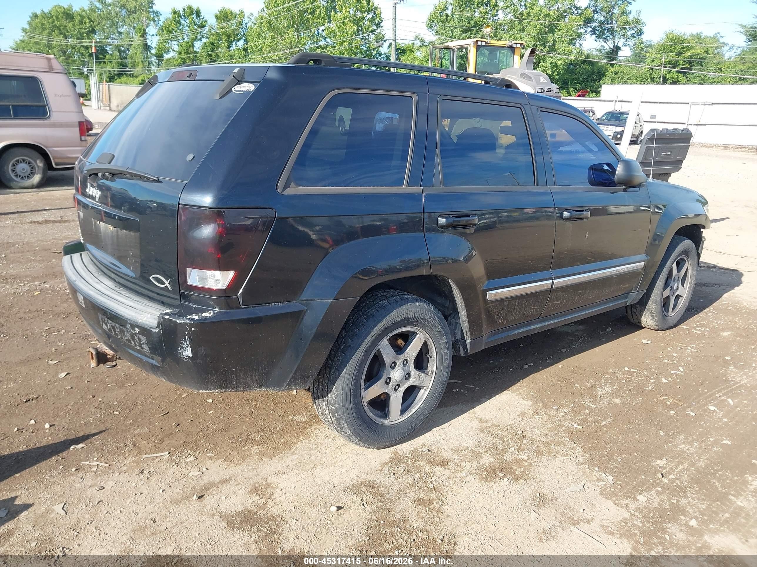 2006 Jeep Grand Cherokee Laredo Black vin: 1J4GR48K76C295116