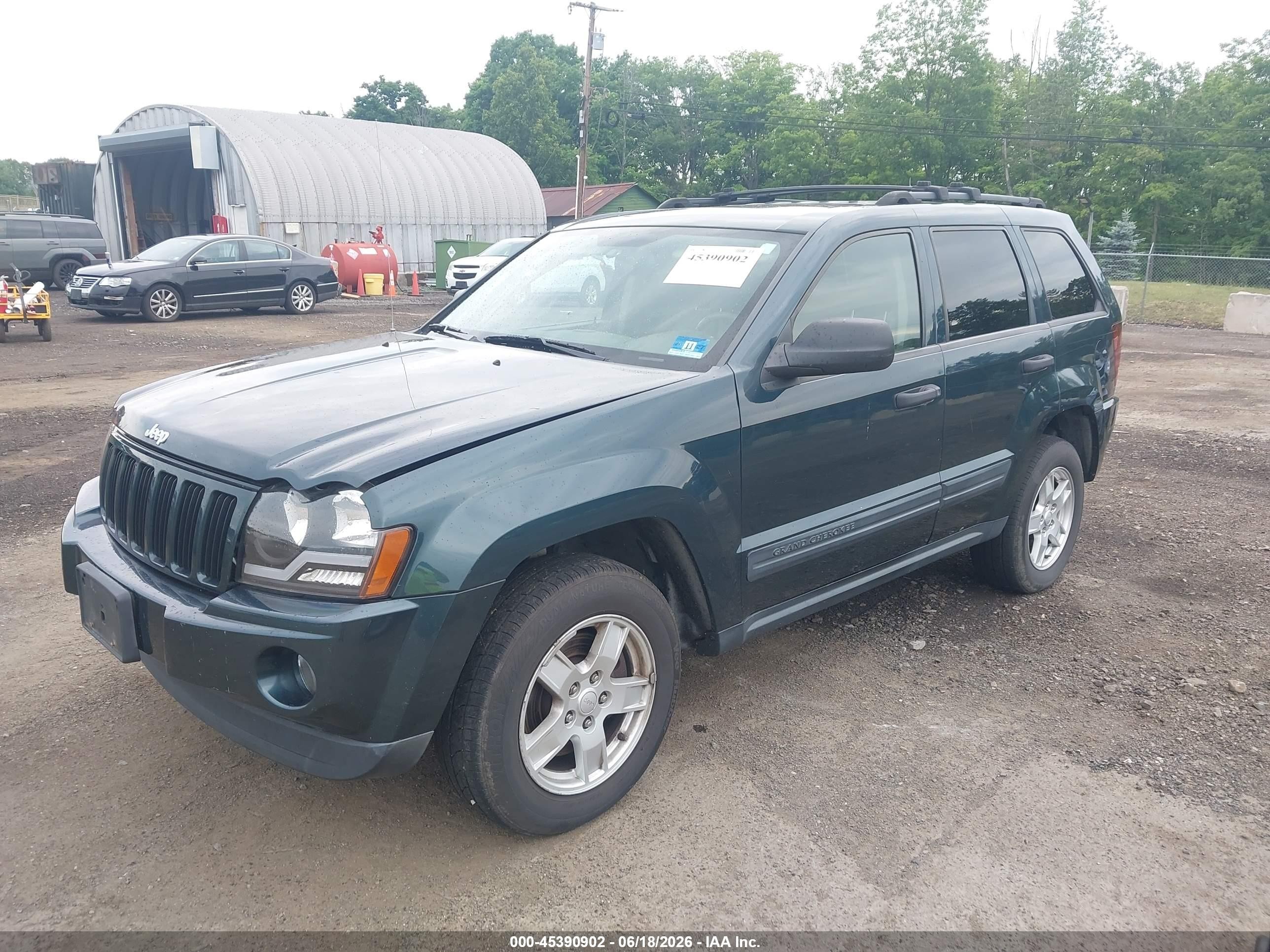 2005 Jeep Grand Cherokee Laredo Green vin: 1J4GR48K95C653427