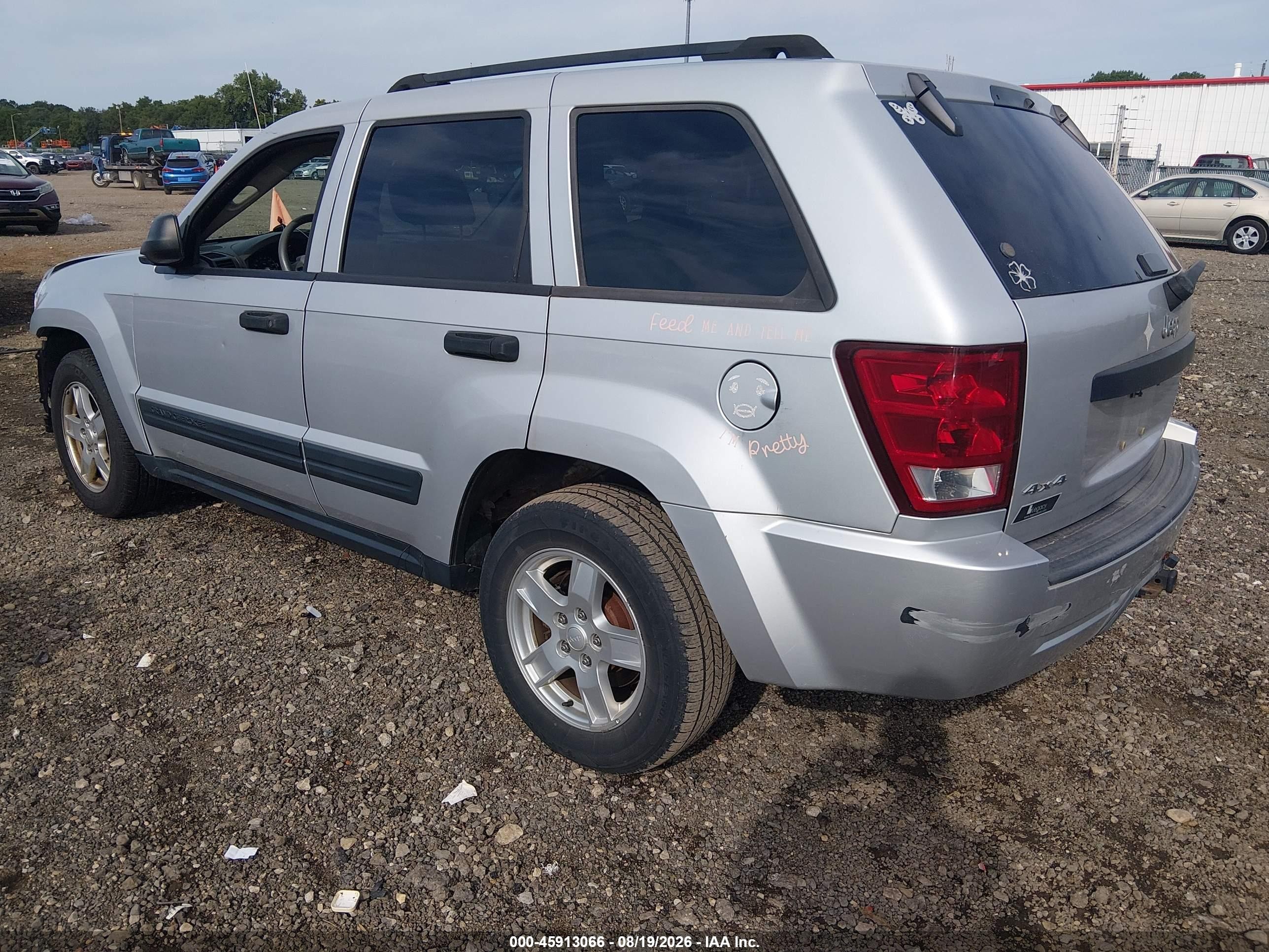 2005 Jeep Grand Cherokee Laredo Серебряный vin: 1J4GR48K95C714064