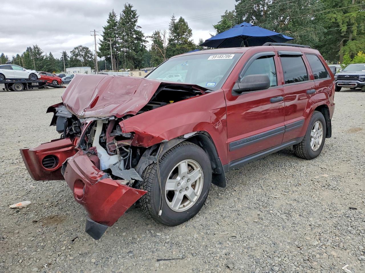2006 Jeep Grand Cherokee Laredo Бордовый vin: 1J4GS48K06C368685