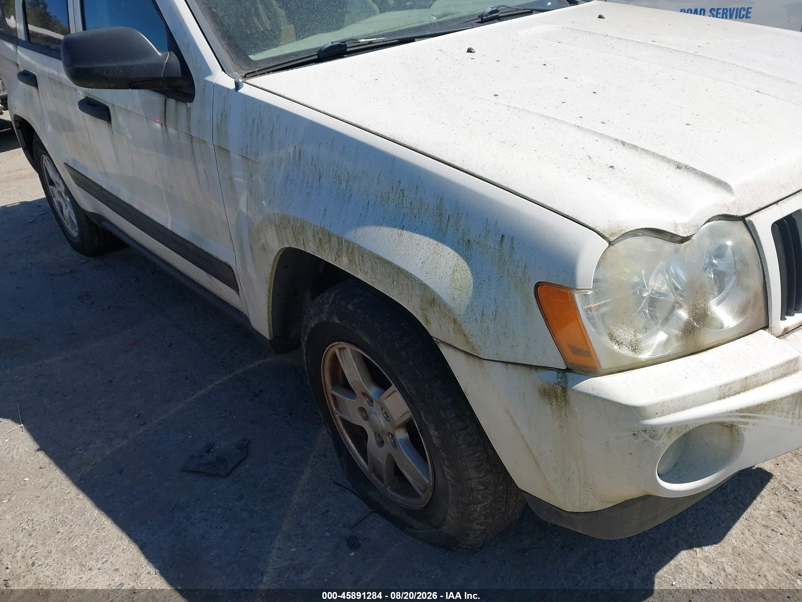2005 Jeep Grand Cherokee Laredo White vin: 1J4GS48K15C541855