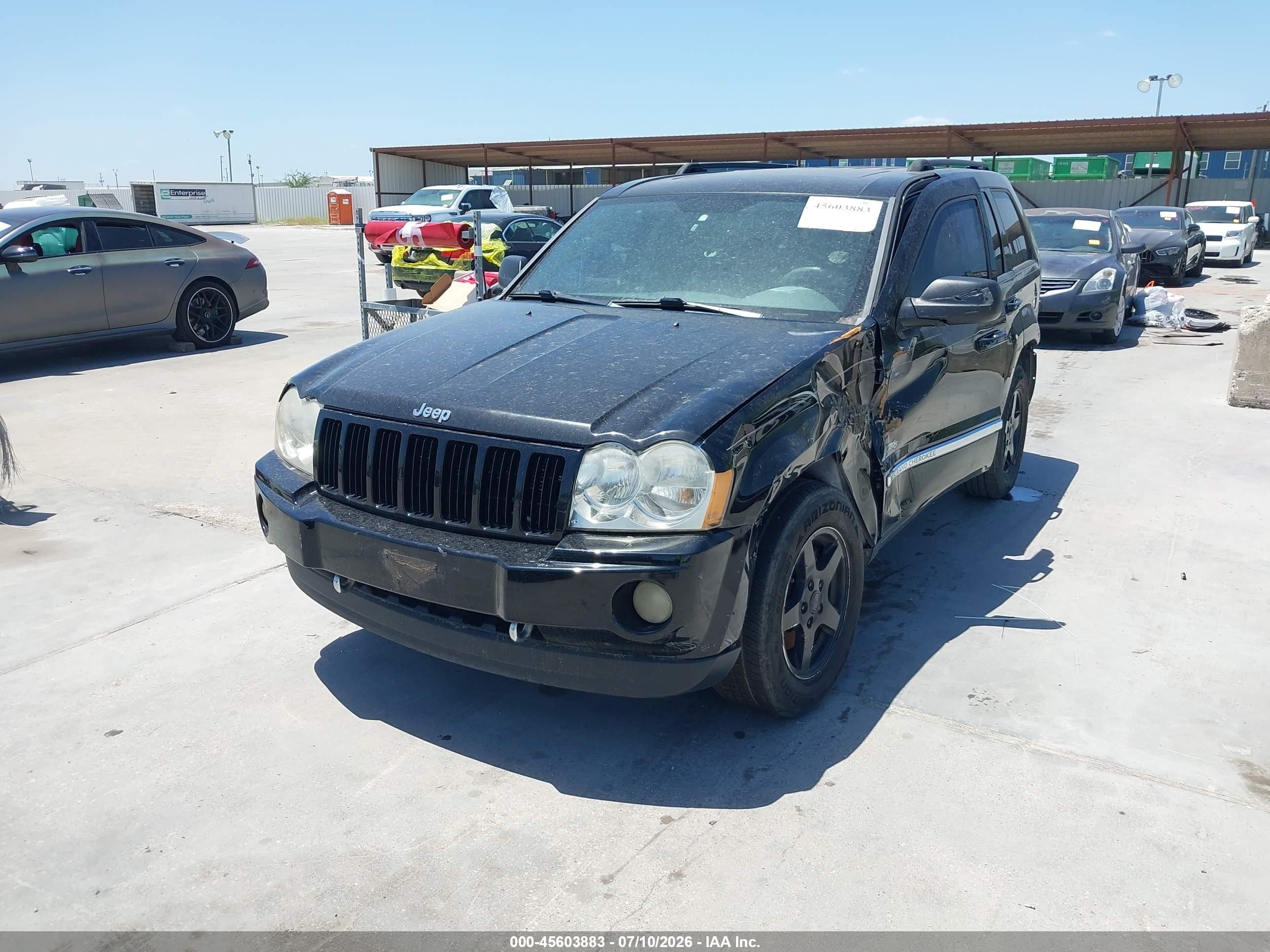 2006 Jeep Grand Cherokee Laredo Черный vin: 1J4GS48K26C348471
