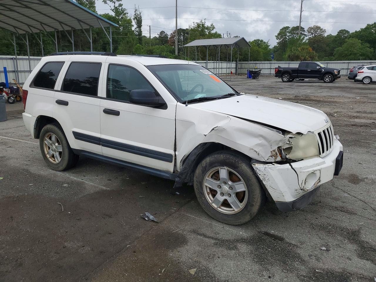 2006 Jeep Grand Cherokee Laredo White vin: 1J4GS48K36C241817