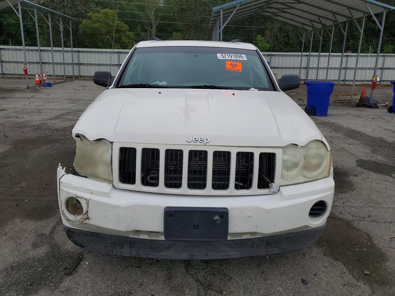 2006 Jeep Grand Cherokee Laredo White vin: 1J4GS48K36C241817