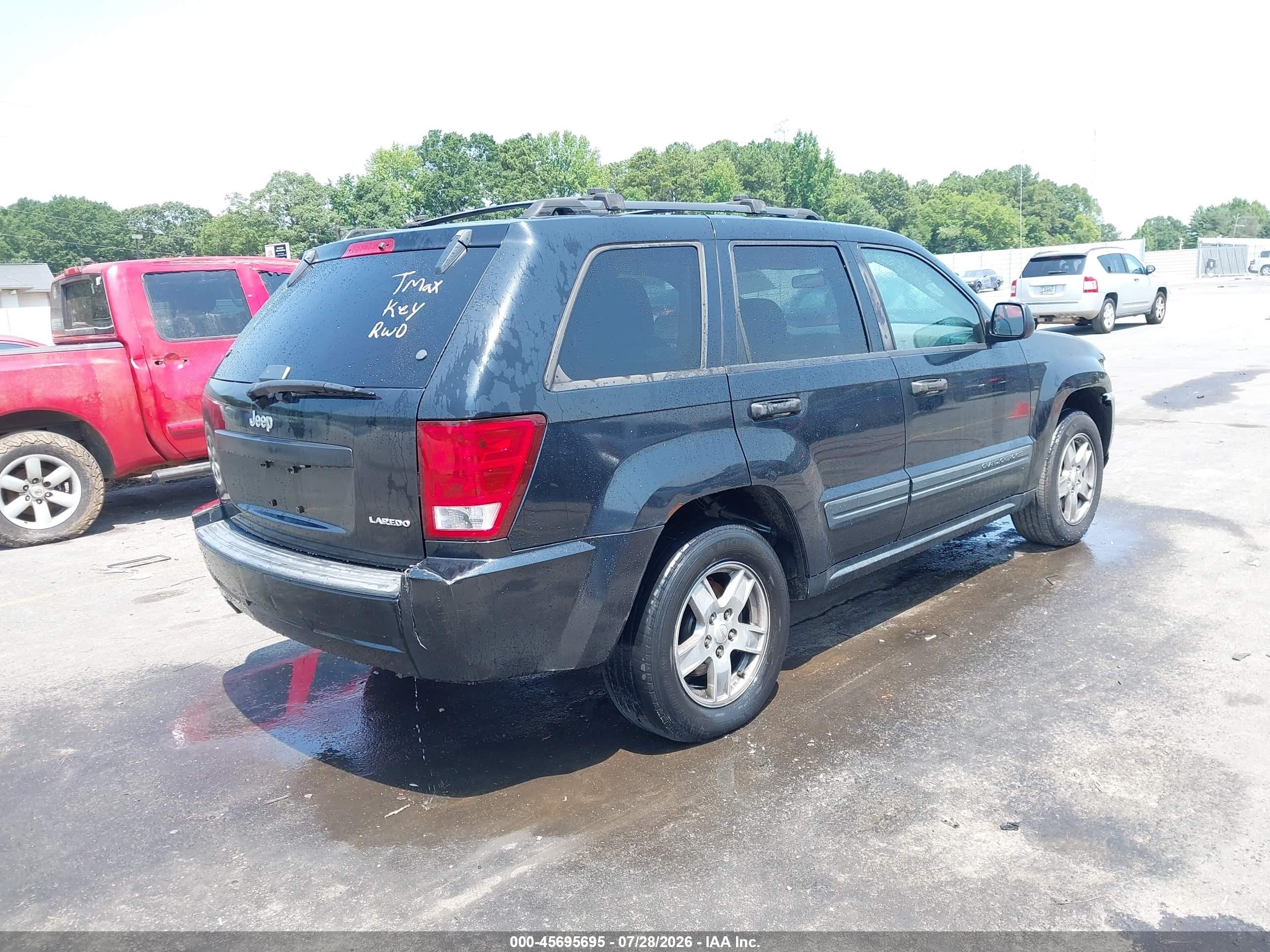 2005 Jeep Grand Cherokee Laredo Black vin: 1J4GS48K55C610031