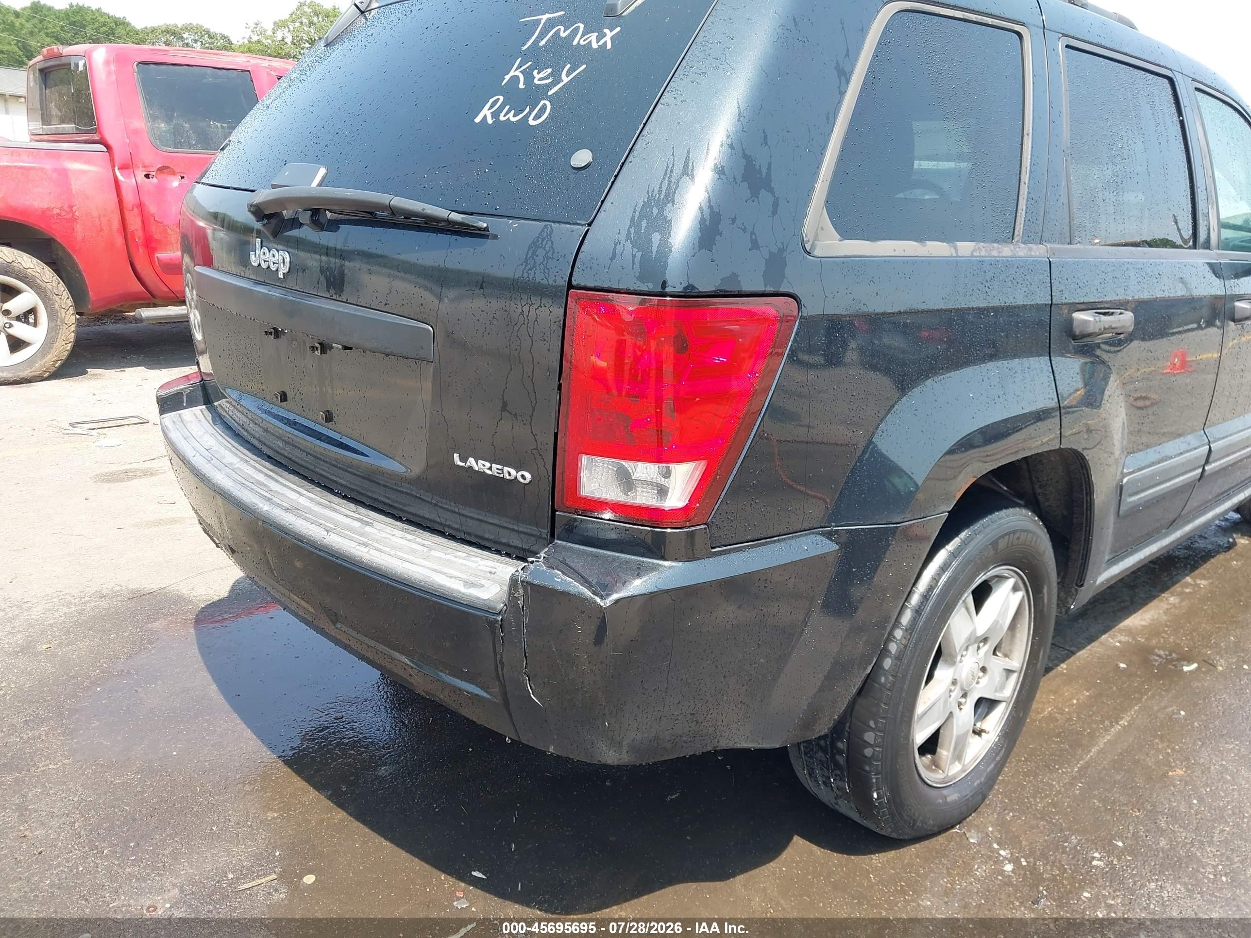 2005 Jeep Grand Cherokee Laredo Black vin: 1J4GS48K55C610031