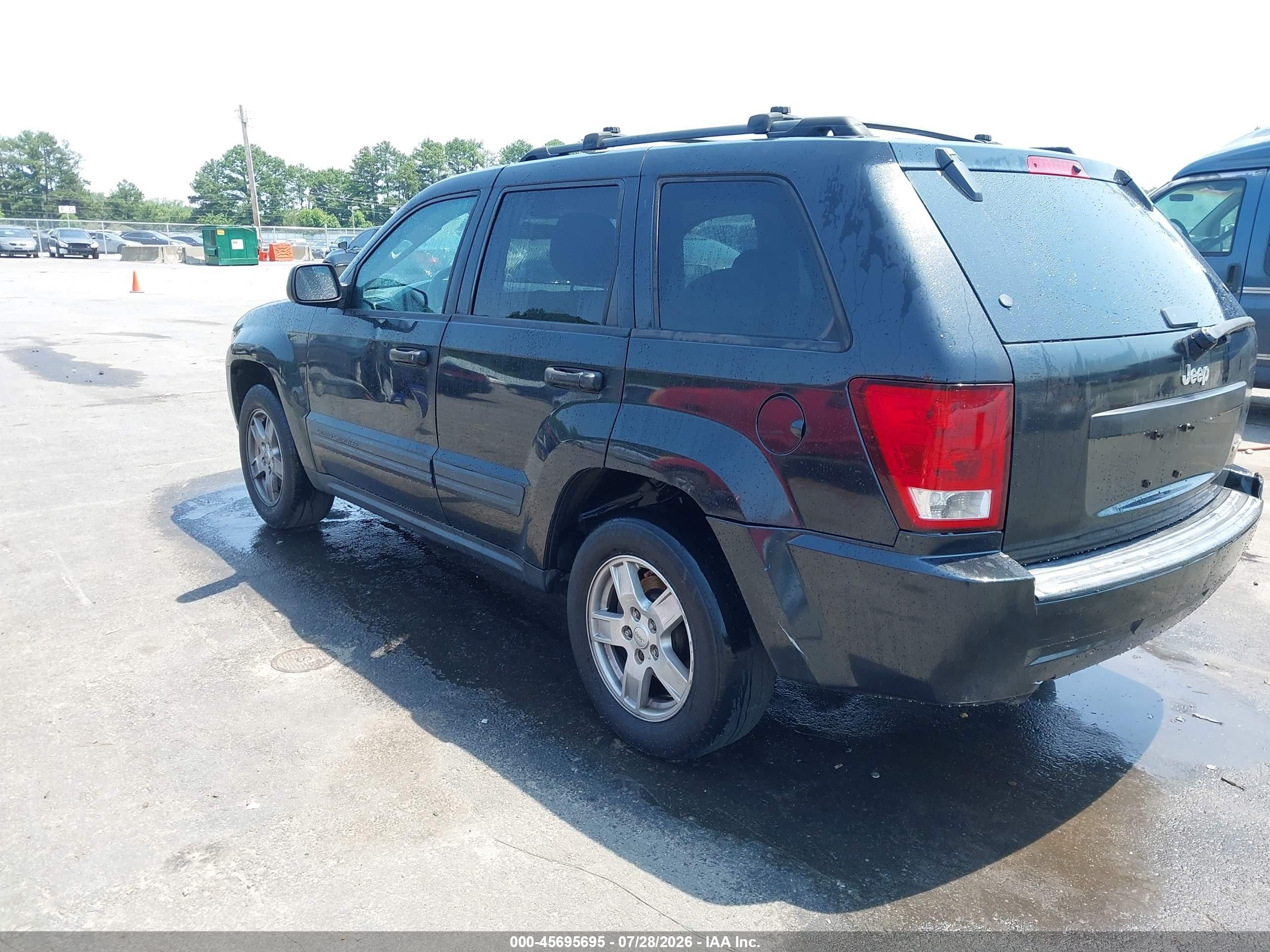 2005 Jeep Grand Cherokee Laredo Black vin: 1J4GS48K55C610031