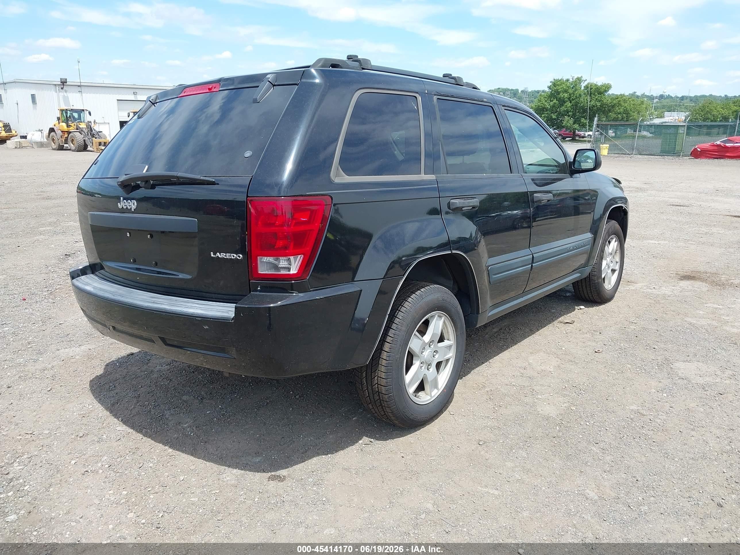2005 Jeep Grand Cherokee Laredo Black vin: 1J4GS48K55C726958