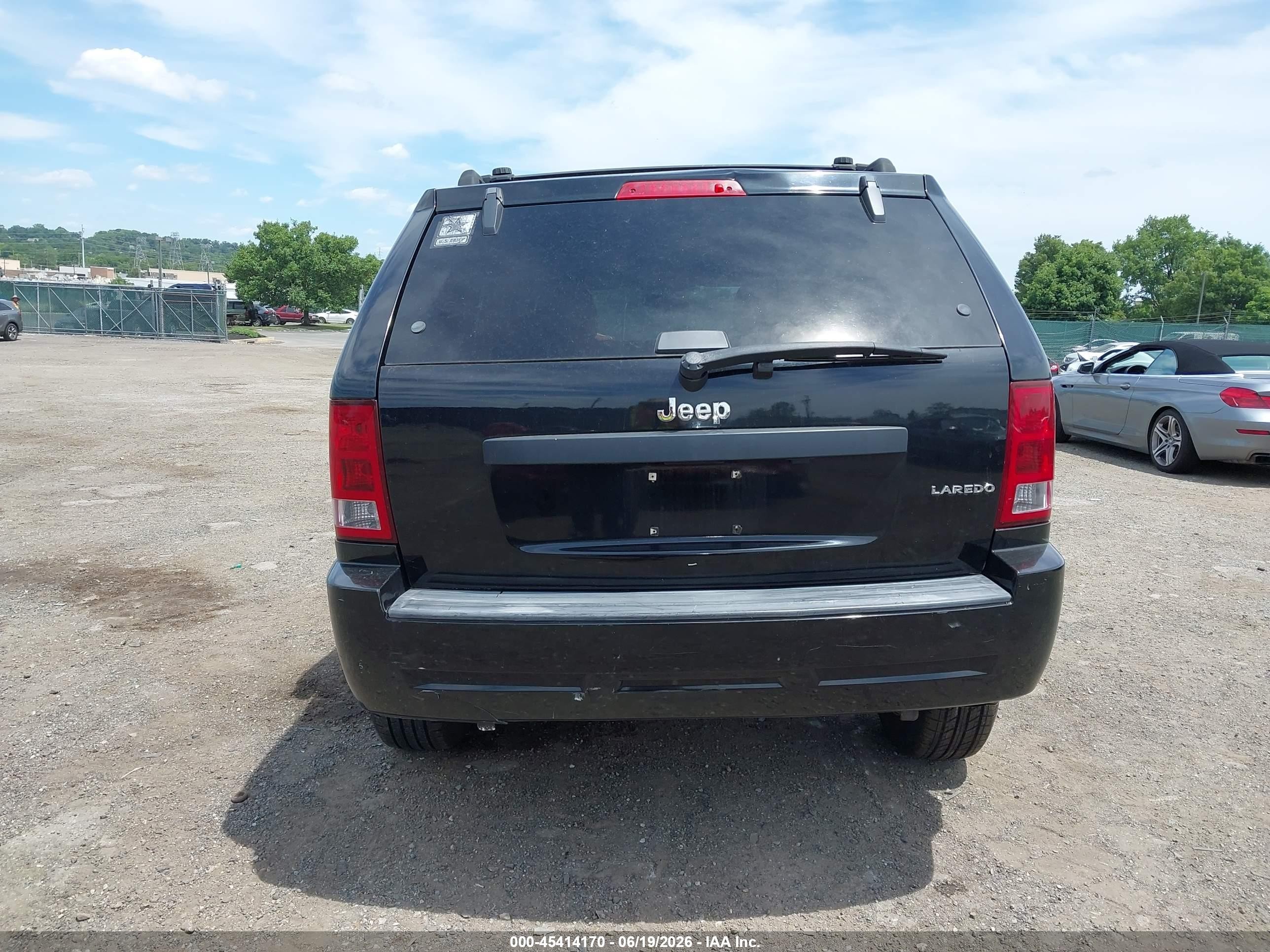 2005 Jeep Grand Cherokee Laredo Black vin: 1J4GS48K55C726958