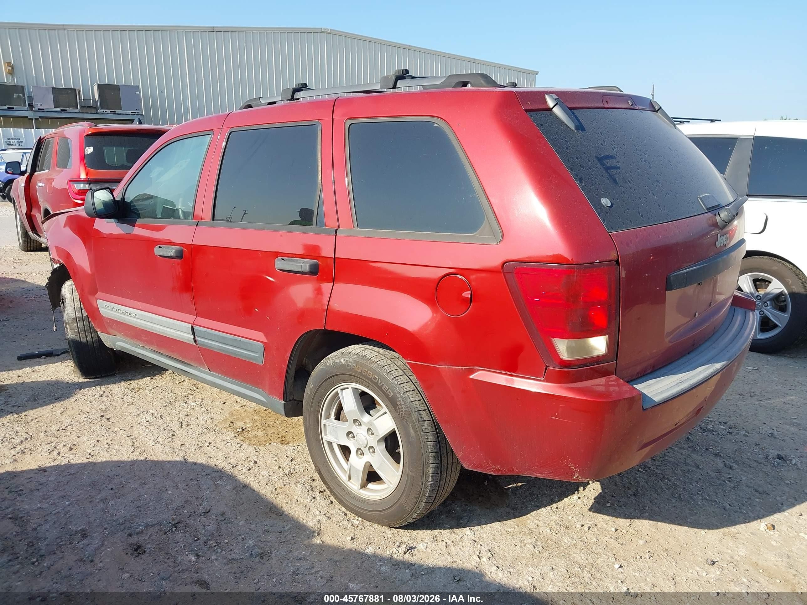 2005 Jeep Grand Cherokee Laredo Red vin: 1J4GS48K75C633388