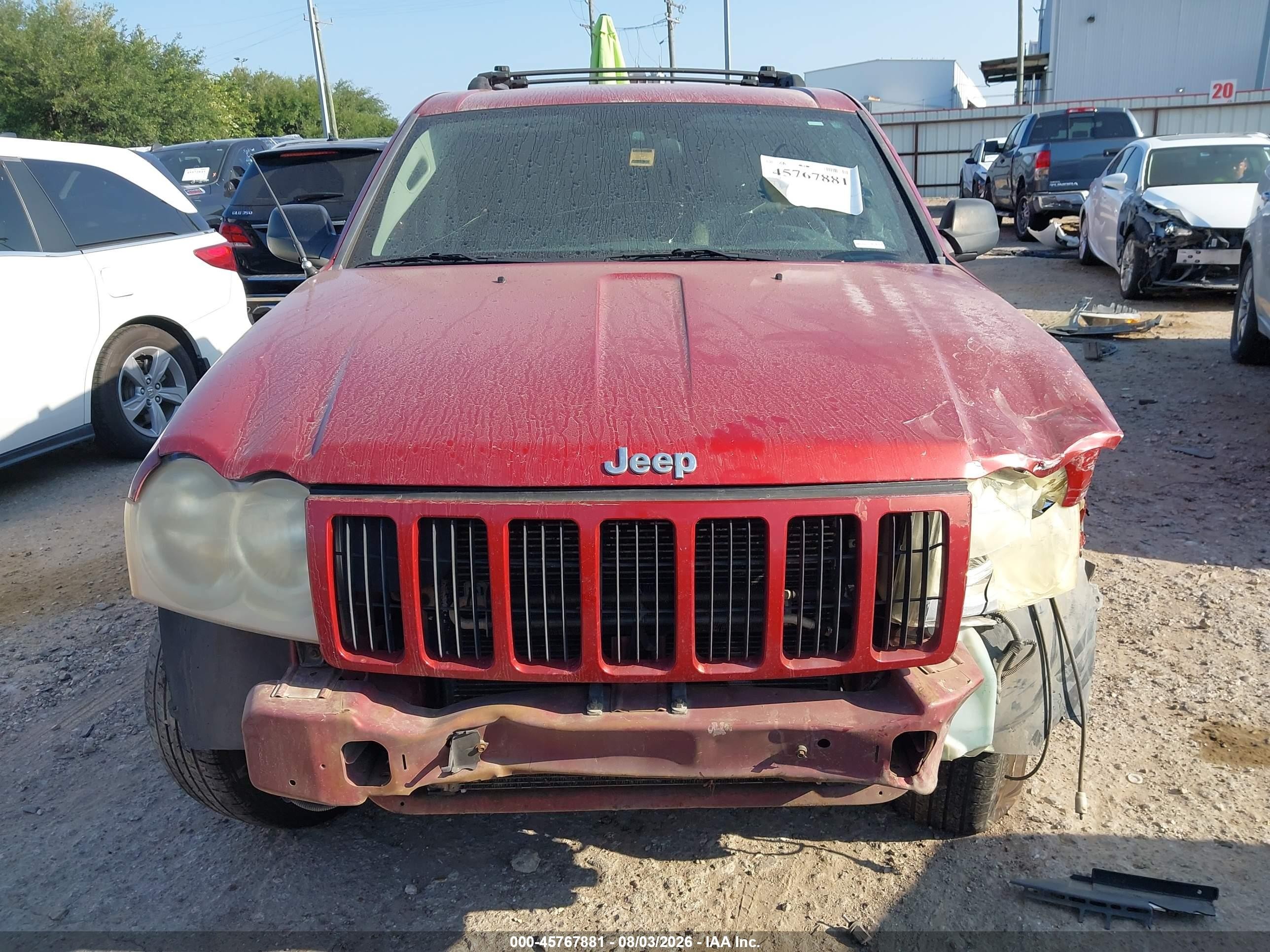 2005 Jeep Grand Cherokee Laredo Red vin: 1J4GS48K75C633388