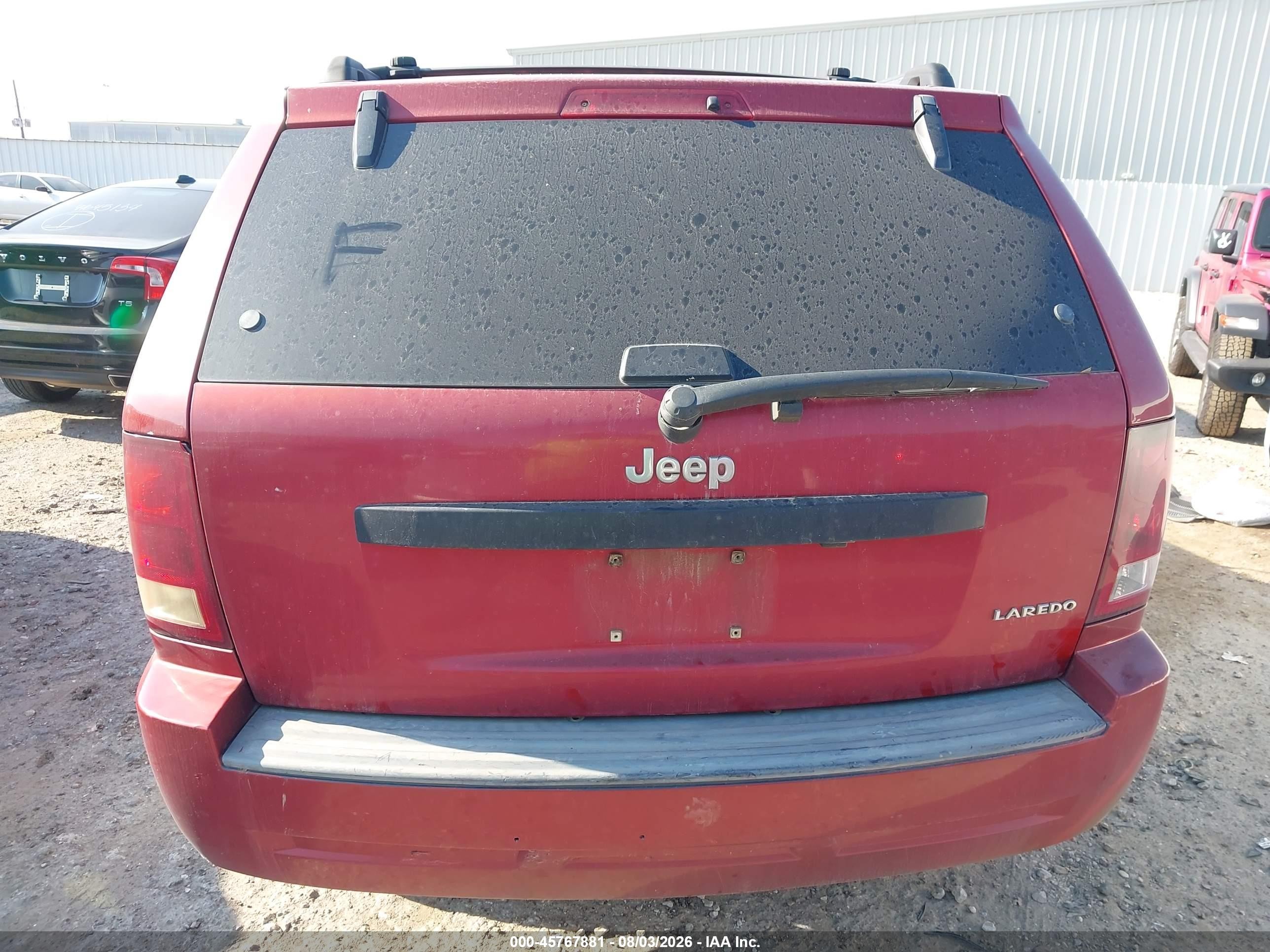 2005 Jeep Grand Cherokee Laredo Red vin: 1J4GS48K75C633388
