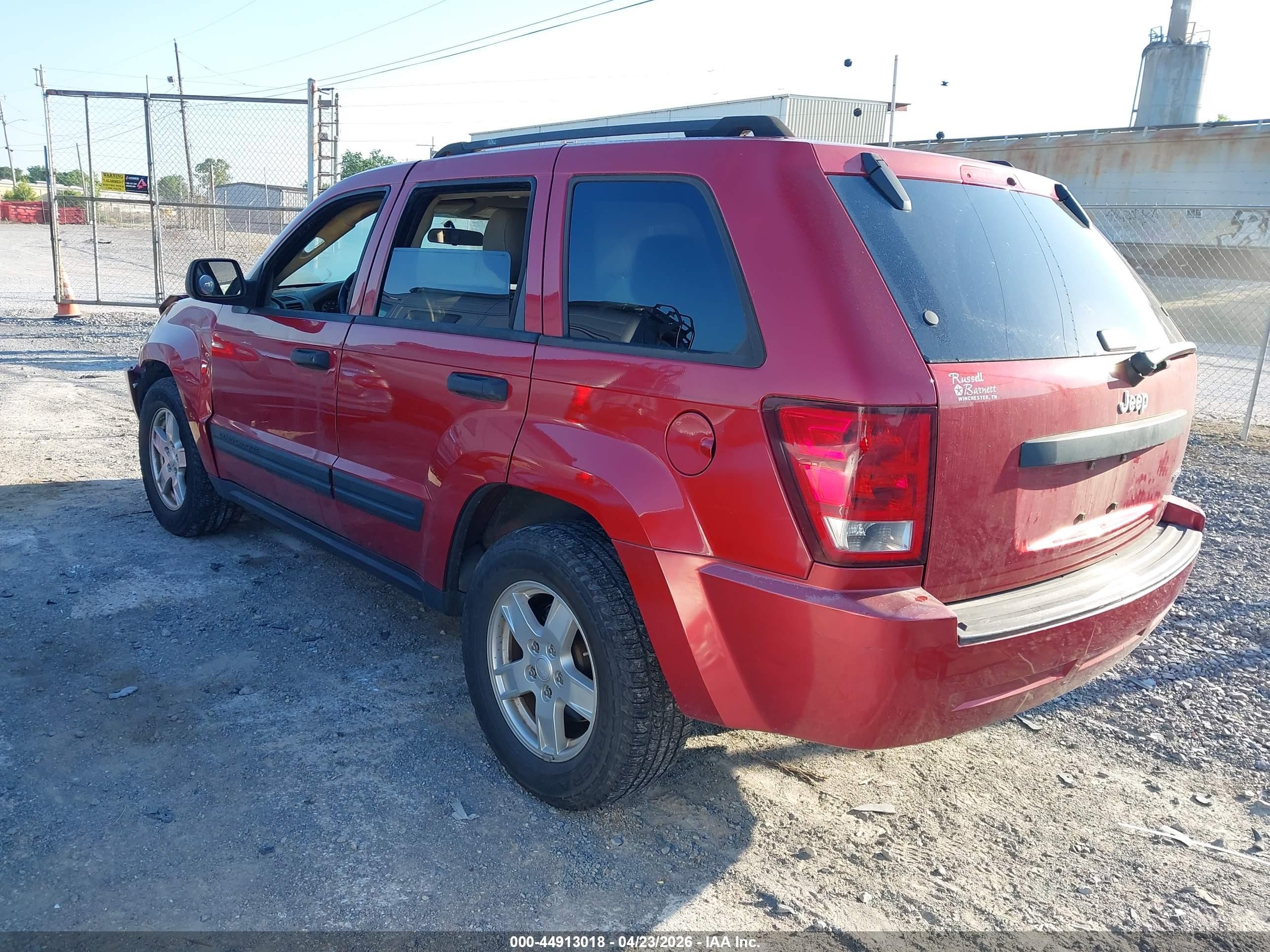 2005 Jeep Grand Cherokee Laredo Red vin: 1J4GS48K85C633979