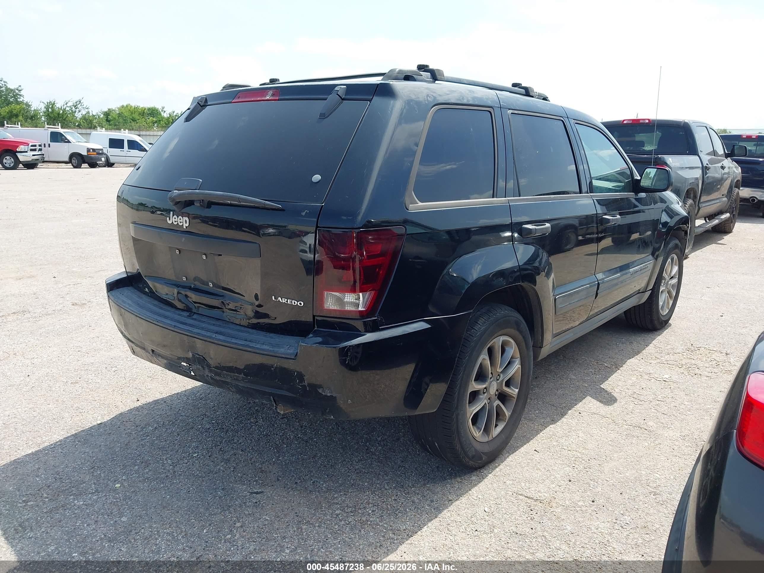 2005 Jeep Grand Cherokee Laredo Black vin: 1J4GS48K95C709578
