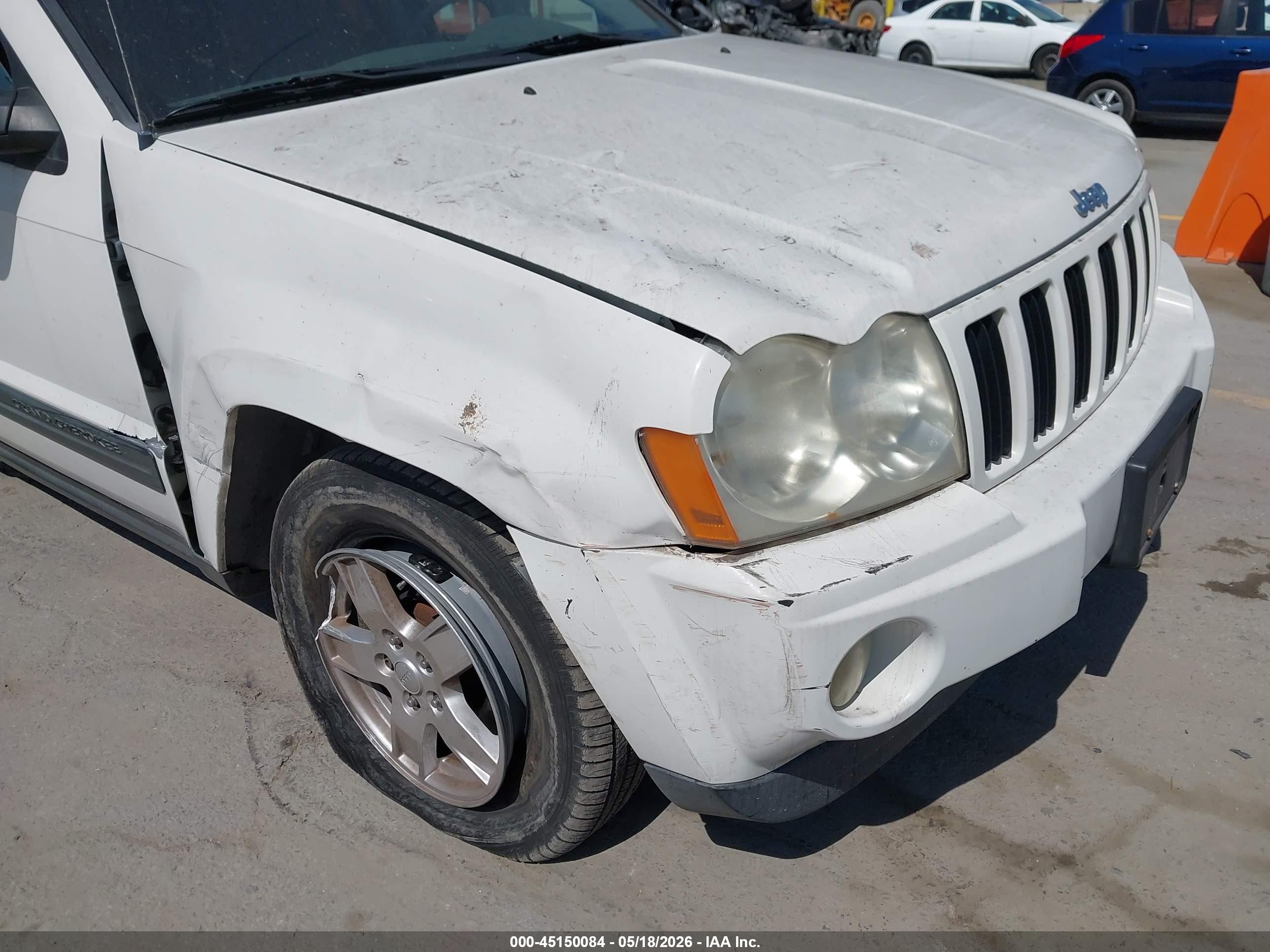2005 Jeep Grand Cherokee Laredo White vin: 1J4GS48N95C533299