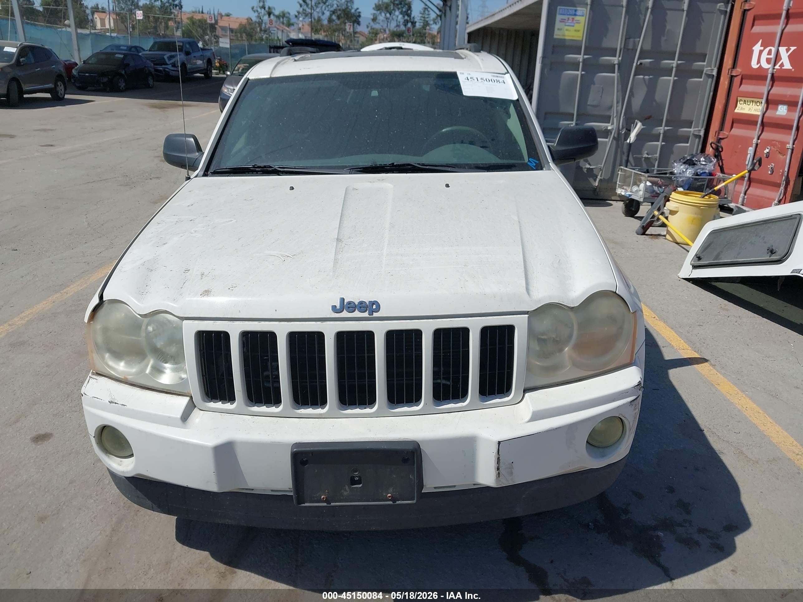 2005 Jeep Grand Cherokee Laredo White vin: 1J4GS48N95C533299