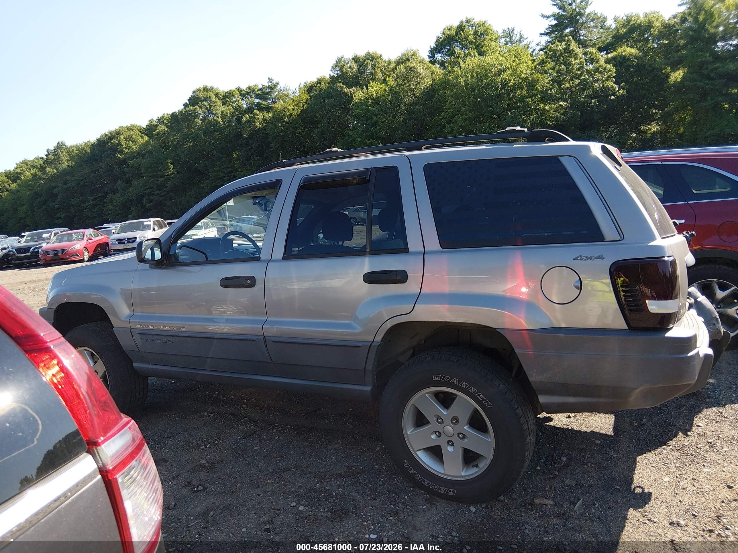 2001 Jeep Grand Cherokee Laredo Gray vin: 1J4GW48N01C618286