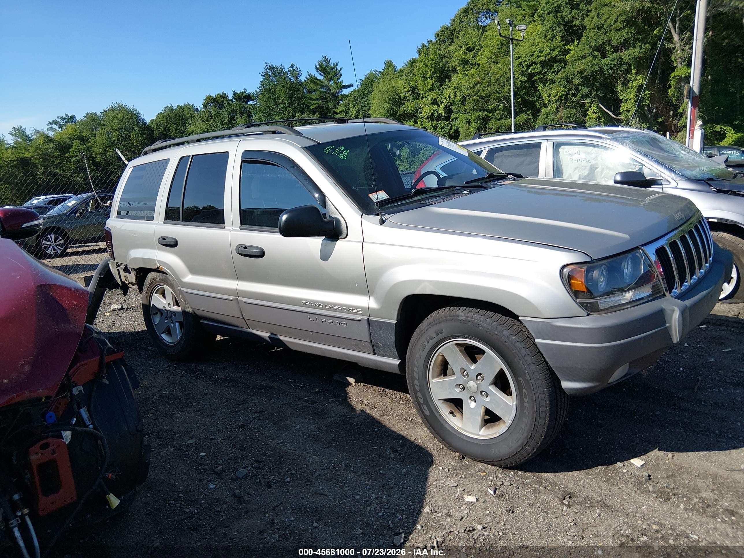 2001 Jeep Grand Cherokee Laredo Gray vin: 1J4GW48N01C618286