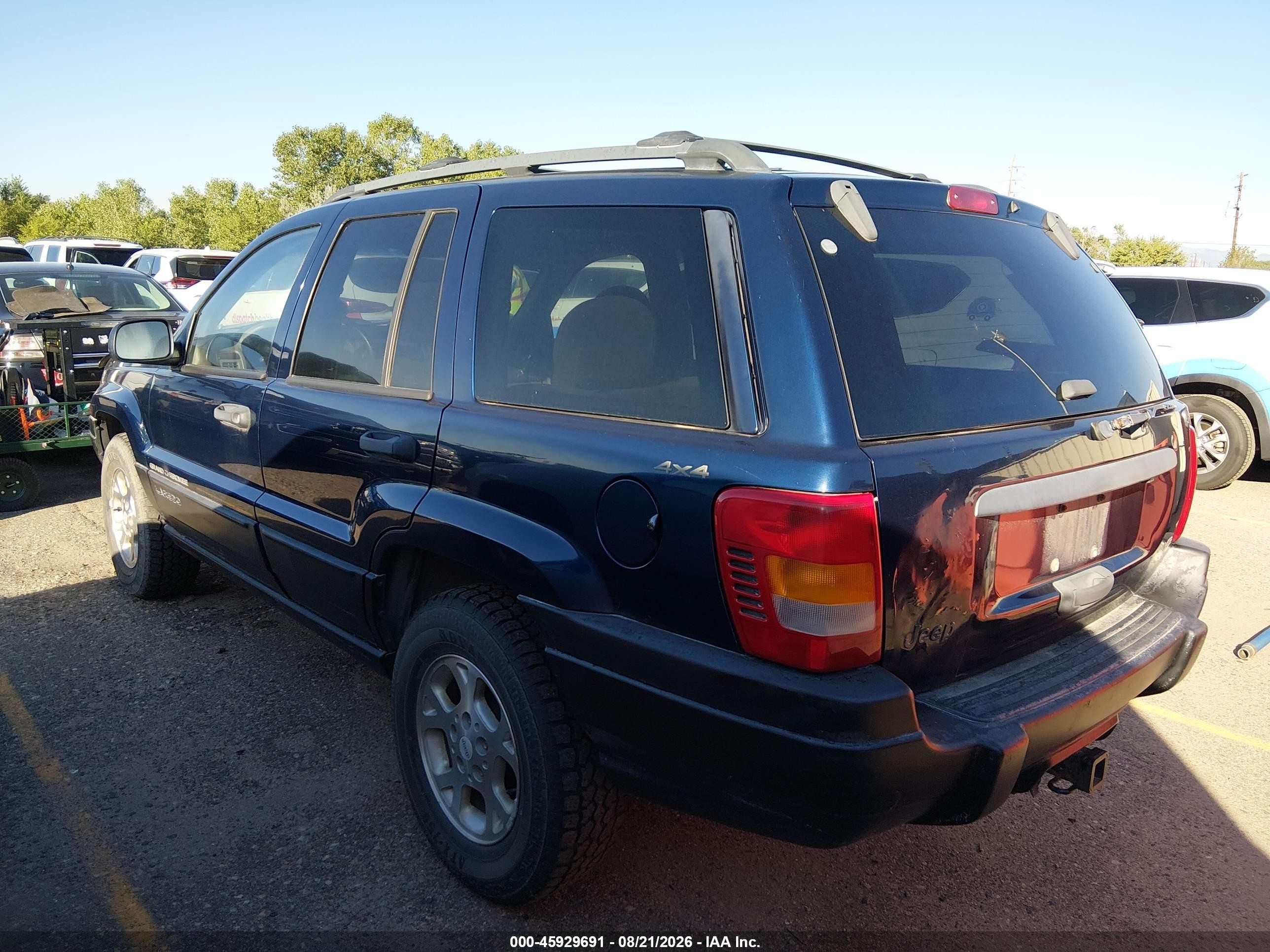 2000 Jeep Grand Cherokee Laredo Blue vin: 1J4GW48N5YC412150