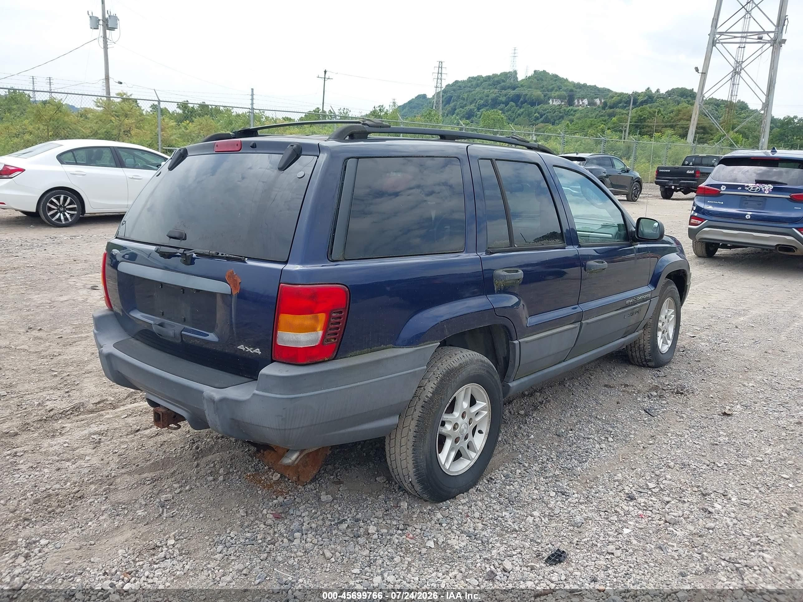 2004 Jeep Grand Cherokee Laredo Blue vin: 1J4GW48N64C433647
