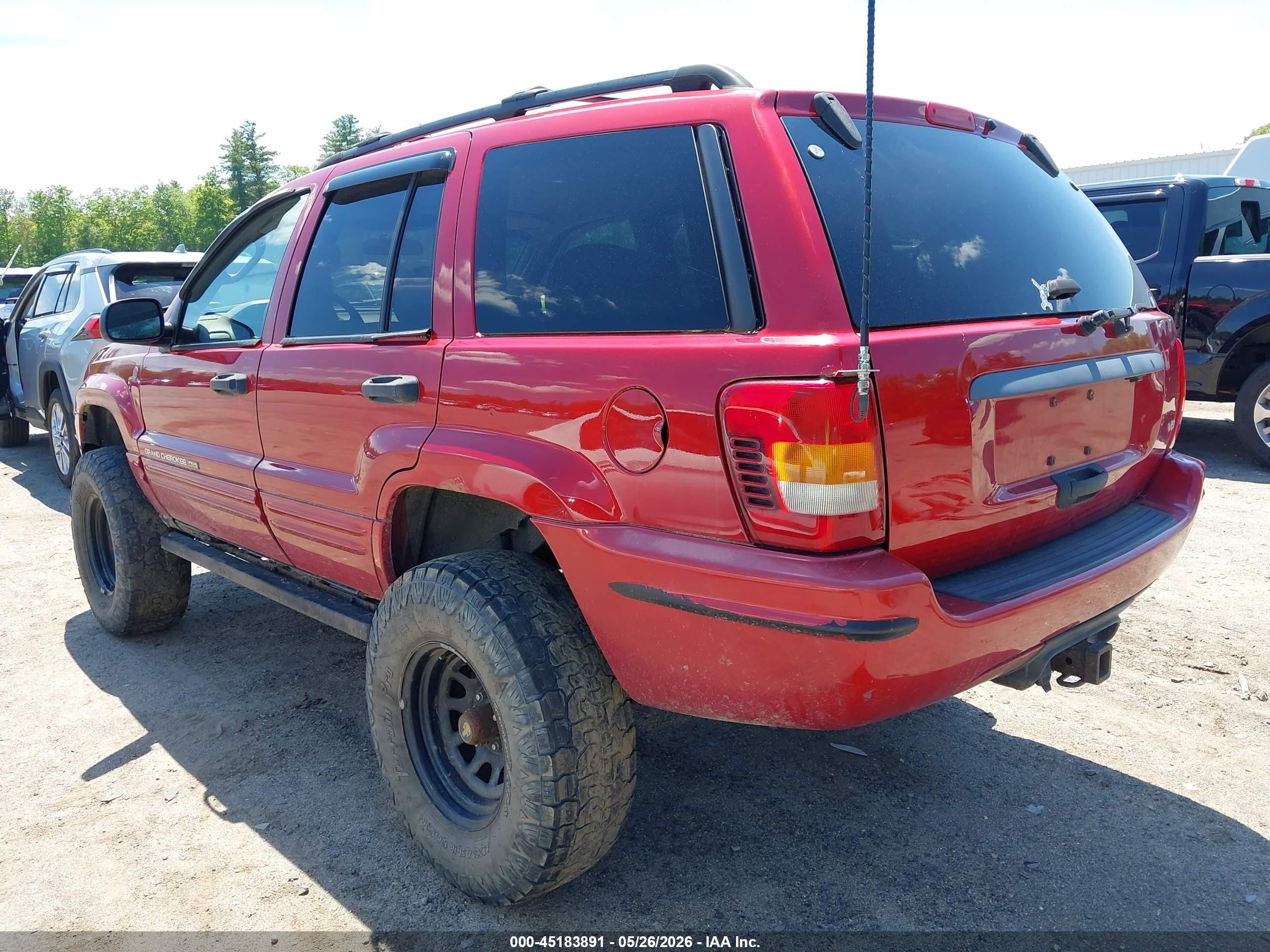 2004 Jeep Grand Cherokee Laredo Красный vin: 1J4GW48N84C344131