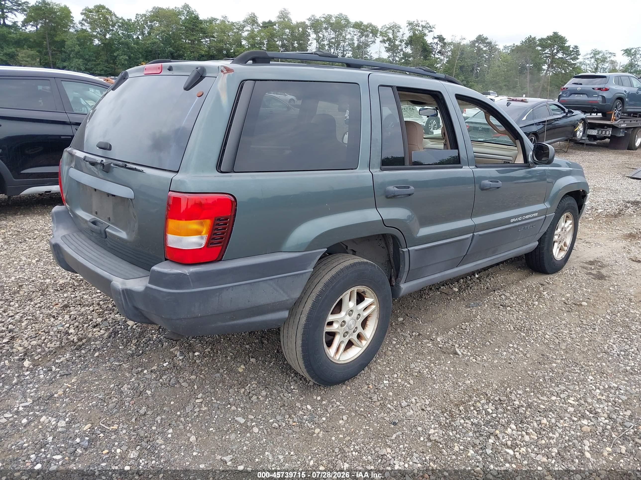 2004 Jeep Grand Cherokee Laredo Зеленый vin: 1J4GW48S04C286361
